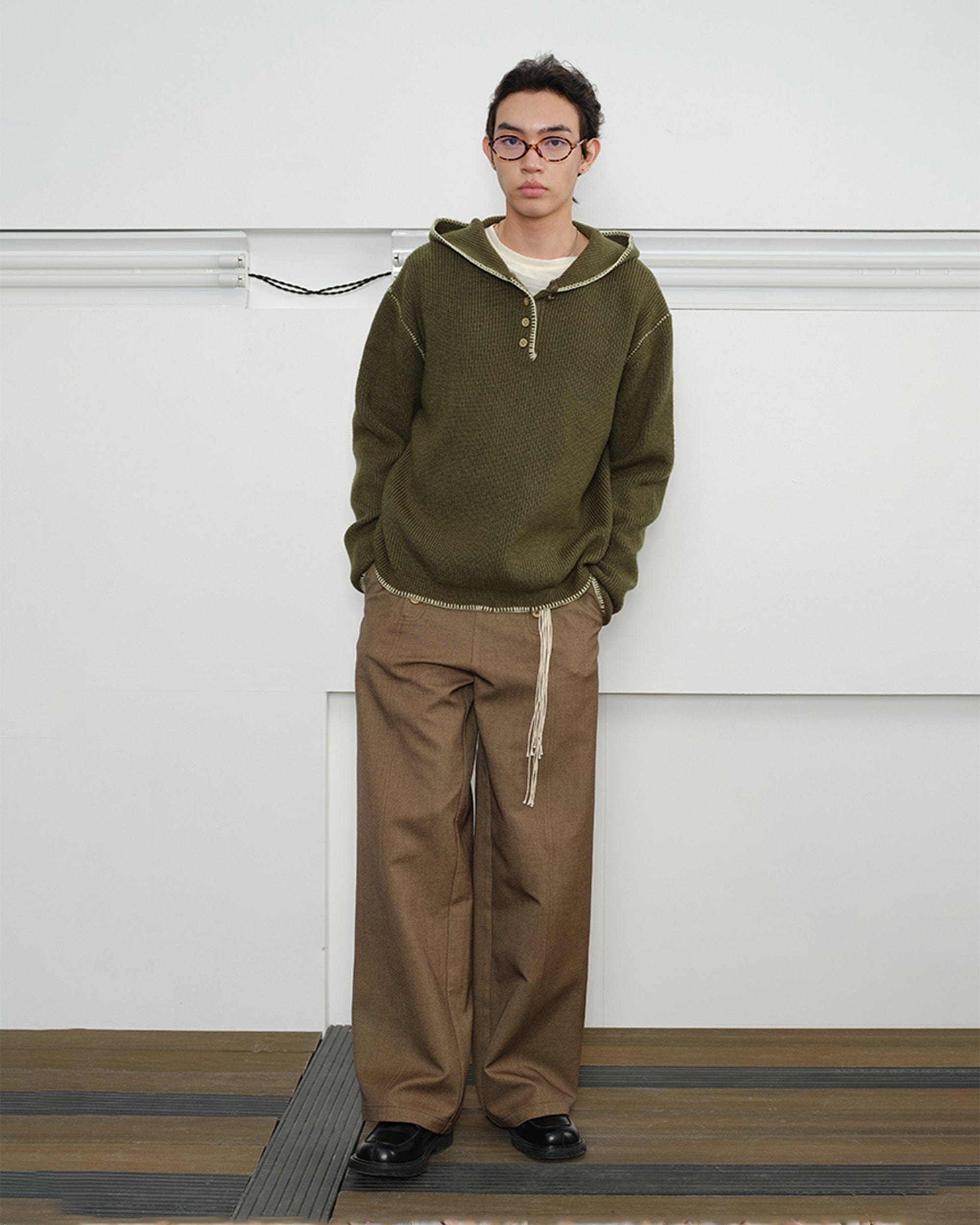 KREATE Stitched-Edges Hooded Sweater, premium urban and streetwear designers apparel on PROJECTISR.com, KREATE