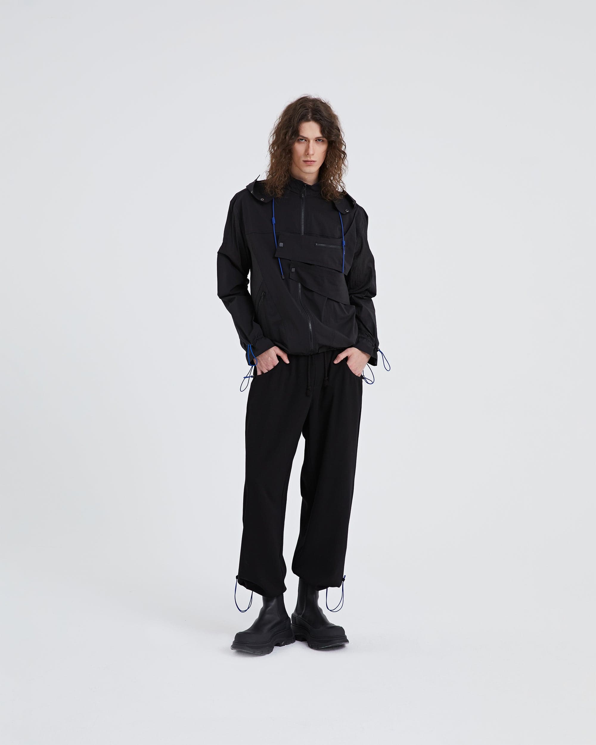 ORGANIC EMOTION Modern Drawstring Asymmetrical Jacket