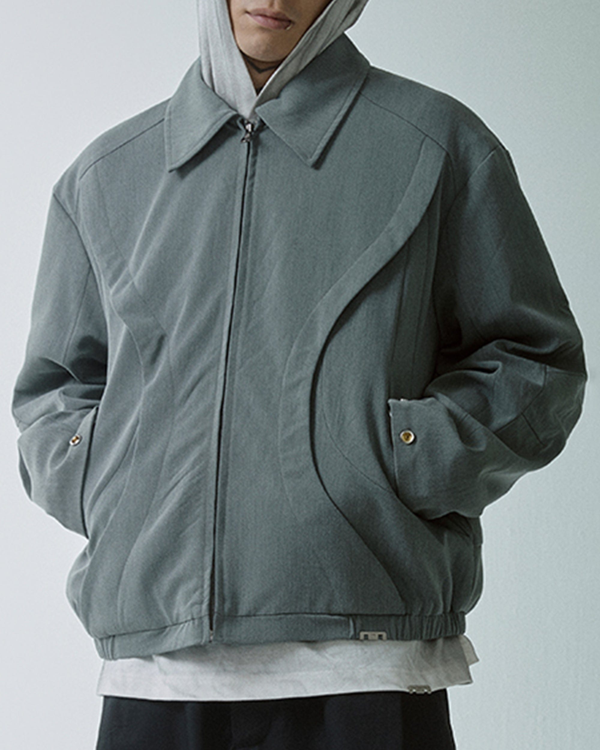F2CE Deconstructed Layered Zip-Up Jacket, premium urban and streetwear designers apparel on PROJECTISR.com, F2CE