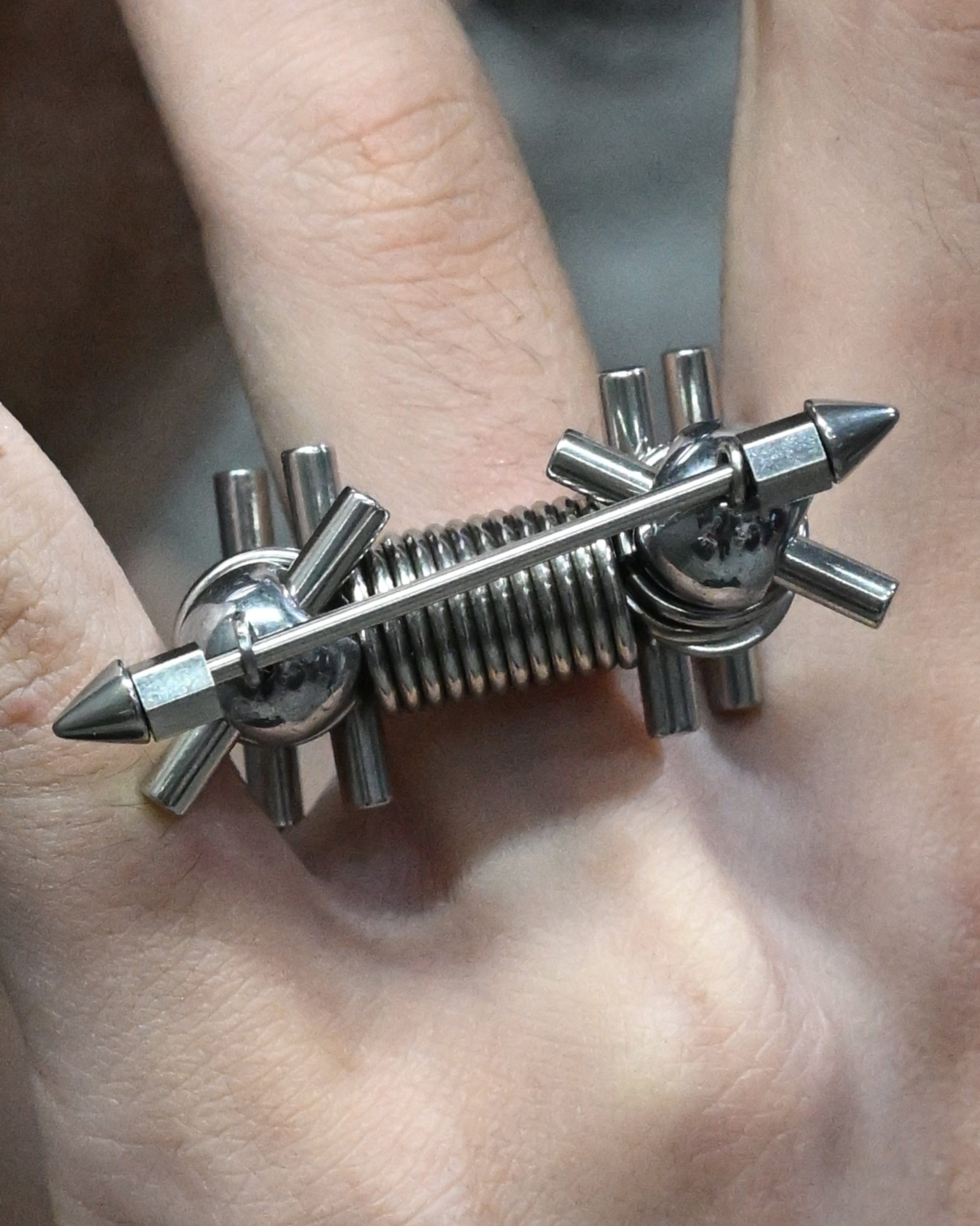 ILLUSORY Ex Machina Adjustable Rivet Ring, premium urban and streetwear designers apparel on PROJECTISR.com, ILLUSORY