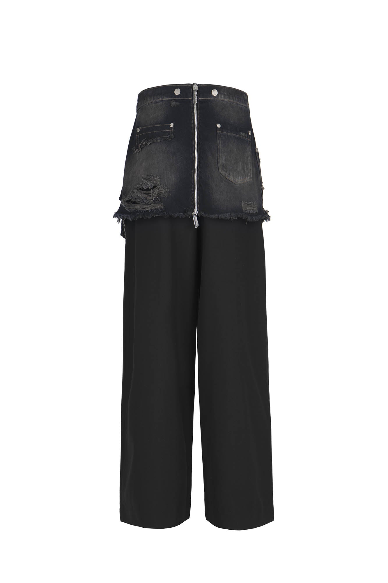 455EMBLE Detachable Frayed Waistband Washed Jeans, premium urban and streetwear designers apparel on PROJECTISR.com, 455EMBLE