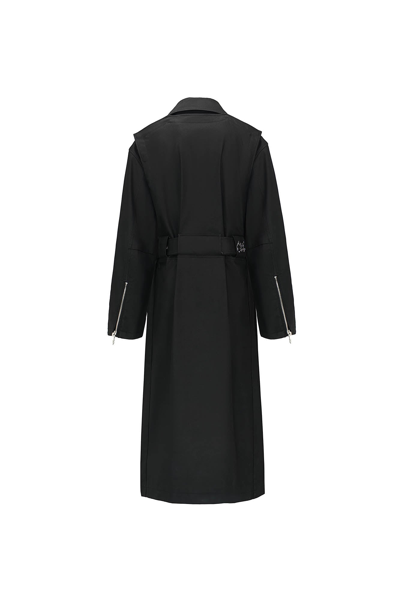 455EMBLE Snap-Fastener PU Trench Coat, premium urban and streetwear designers apparel on PROJECTISR.com, 455EMBLE