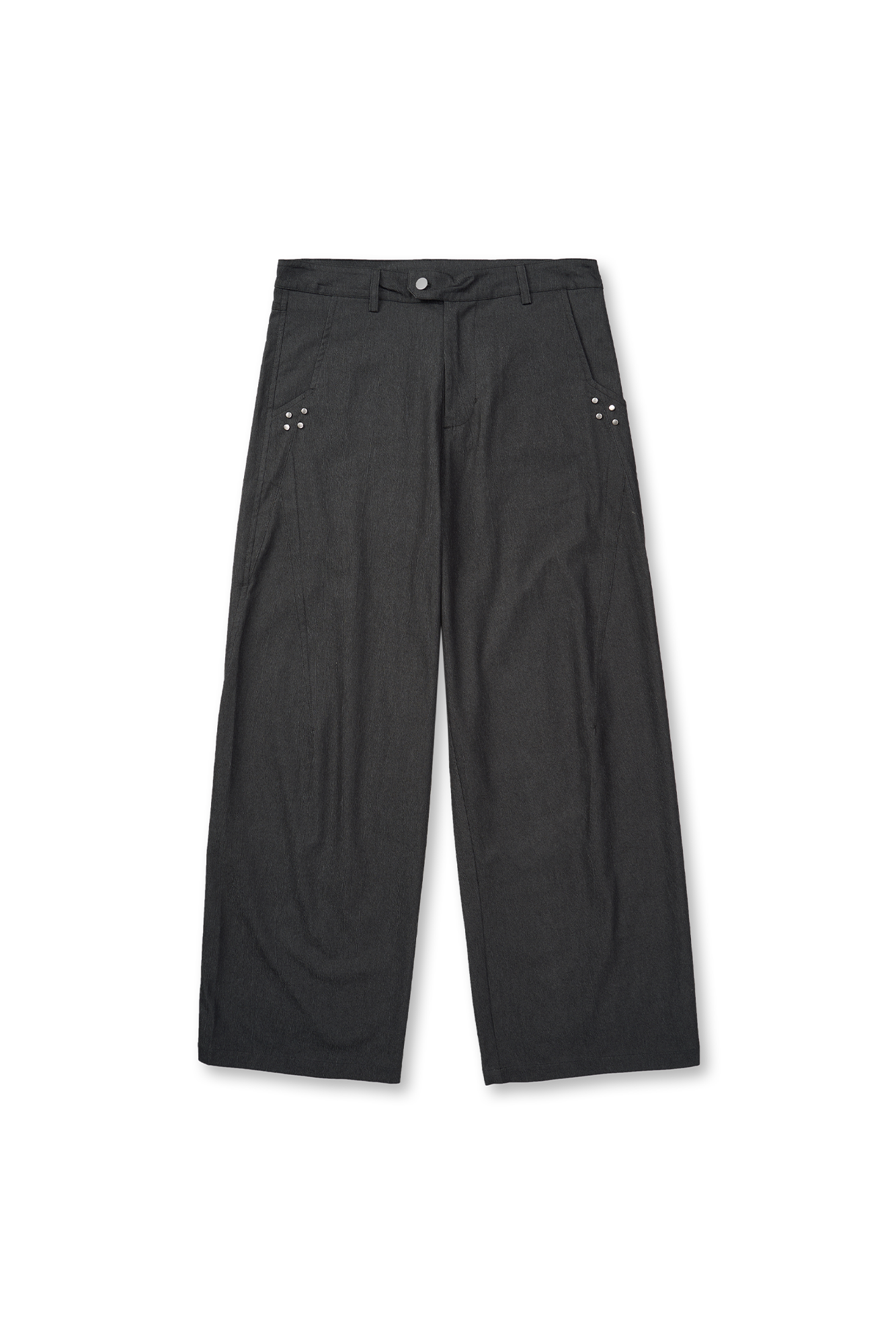 GONGHE REPUB Washed Studded Straight-Leg Pants, premium urban and streetwear designers apparel on PROJECTISR.com, GONGHE REPUB