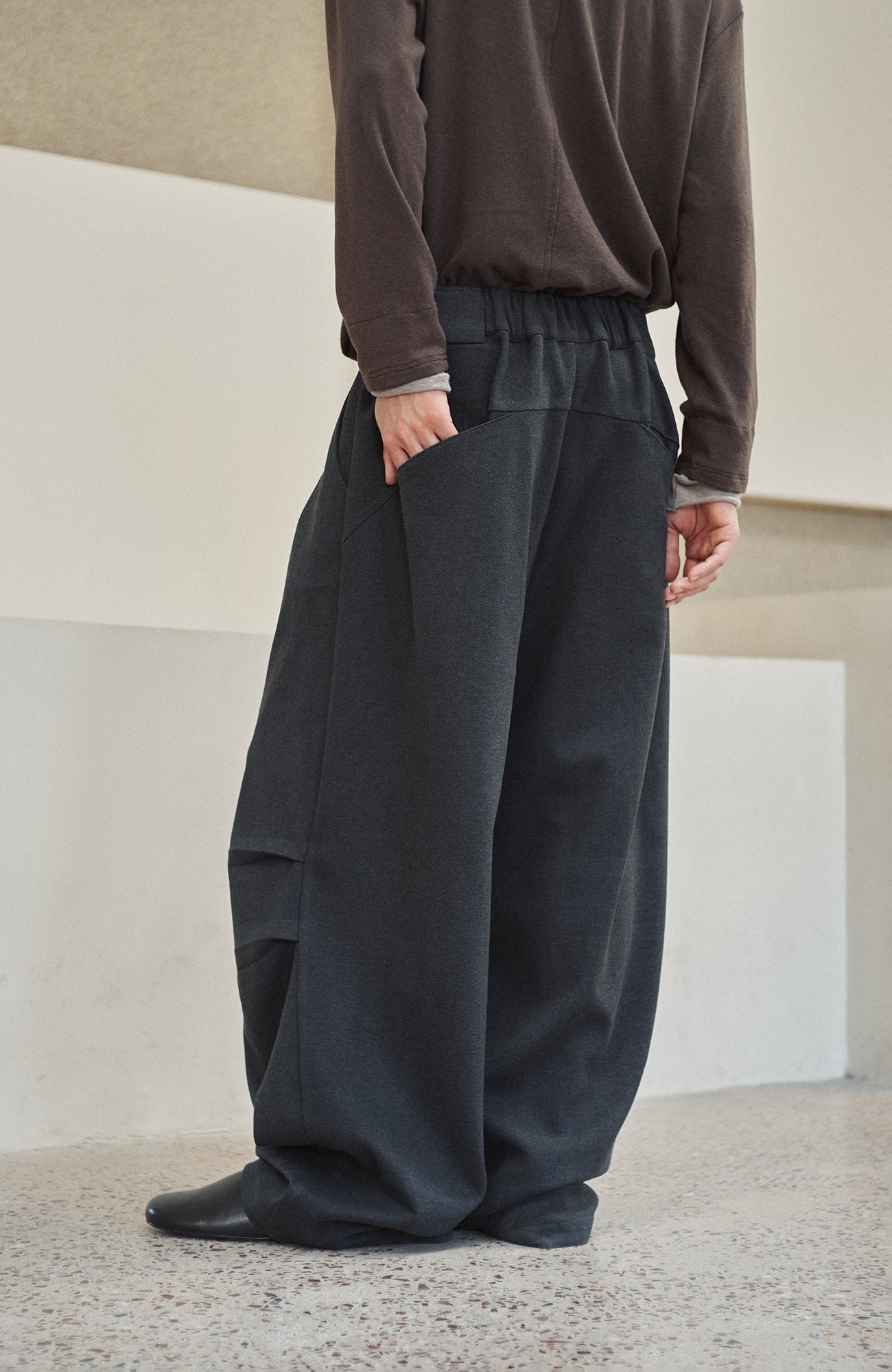 GONGHE REPUB Beaded-Drawstring Oversized Pants