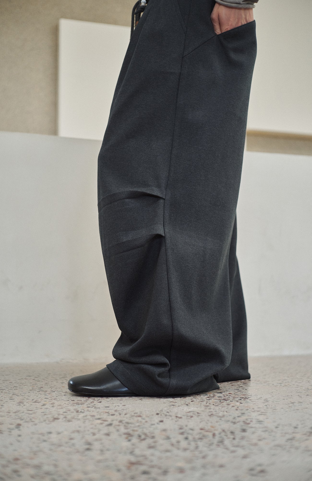 GONGHE REPUB Beaded-Drawstring Oversized Pants