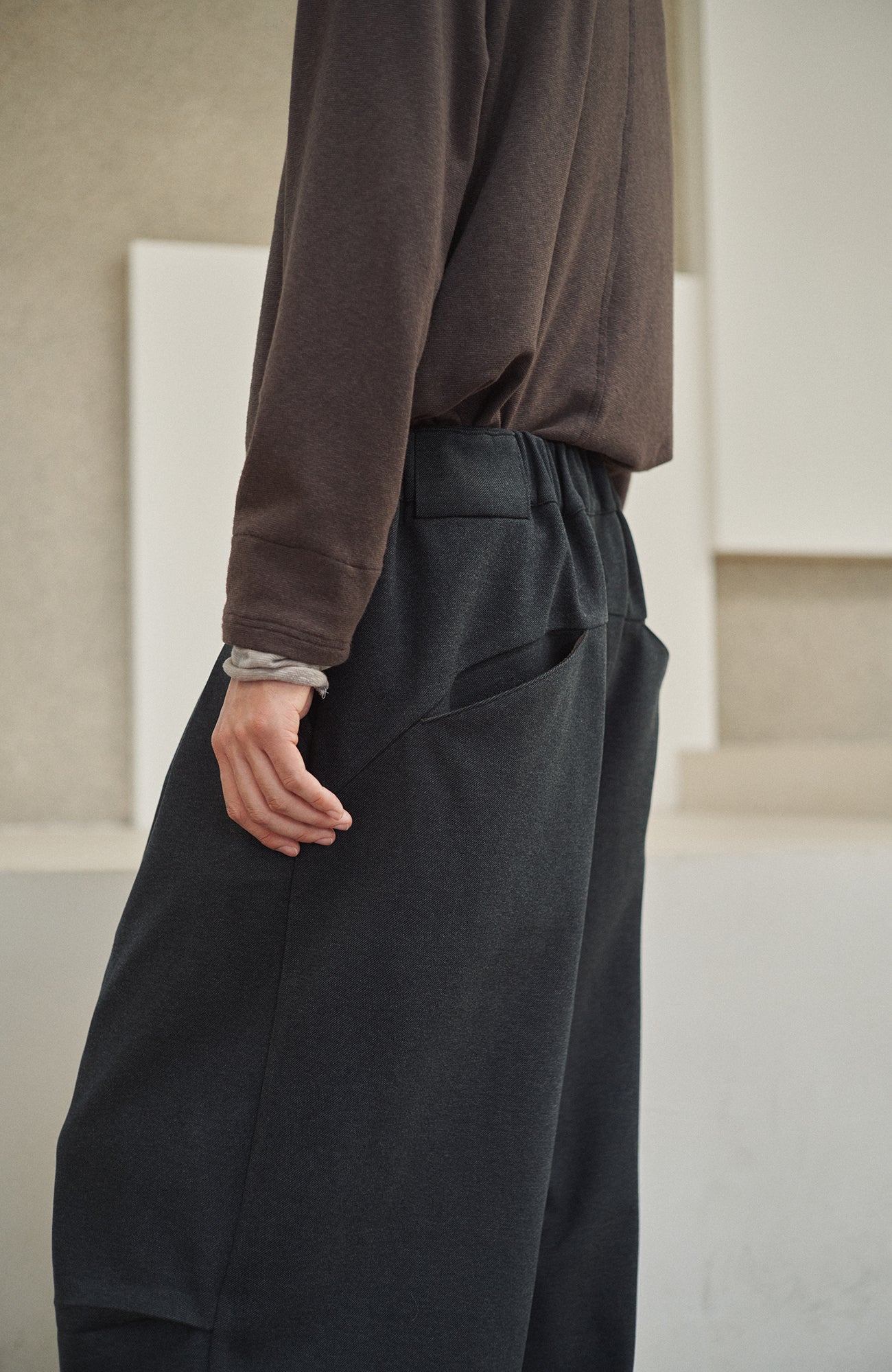 GONGHE REPUB Beaded-Drawstring Oversized Pants