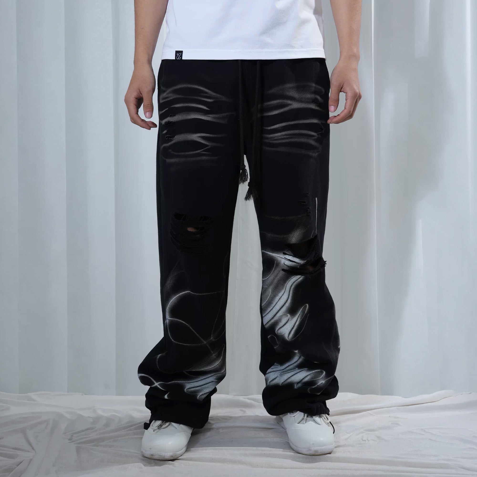 VINKID Washed Whisker Graphic Sweatpants, premium urban and streetwear designers apparel on PROJECTISR.com, VINKID