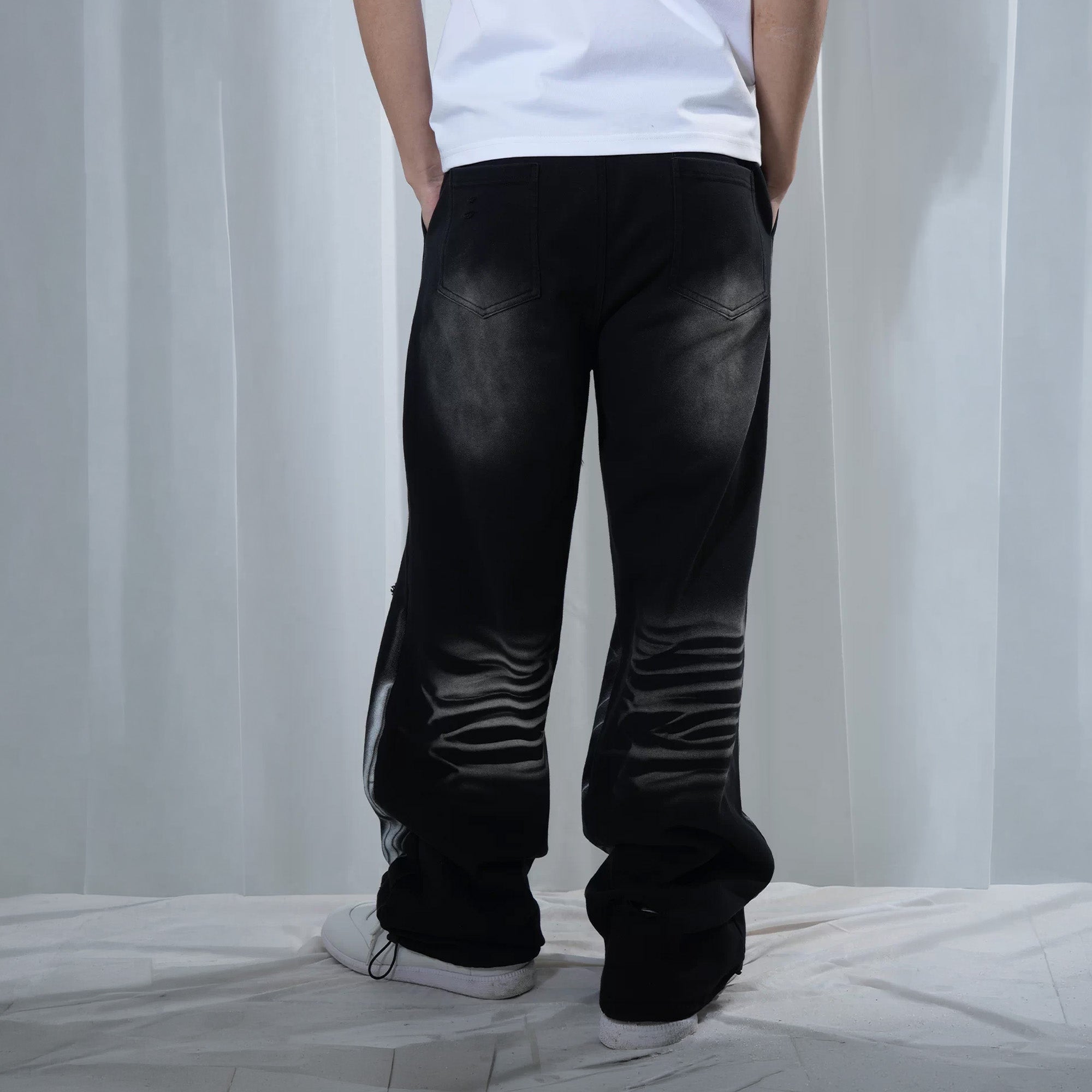 VINKID Washed Whisker Graphic Sweatpants, premium urban and streetwear designers apparel on PROJECTISR.com, VINKID