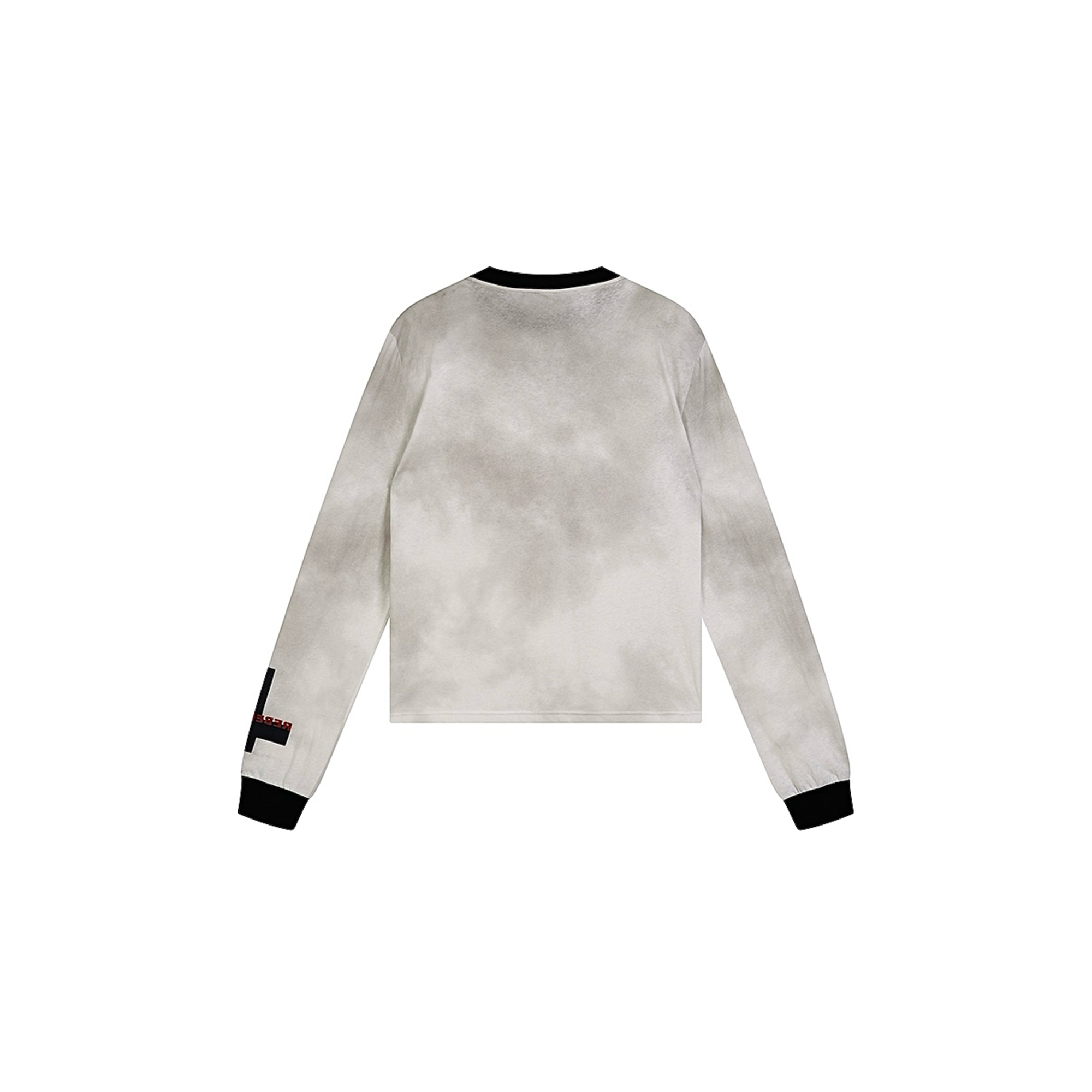REBEL WAVE Dirty-Wash Cross Symbol Long-Sleeve Tee