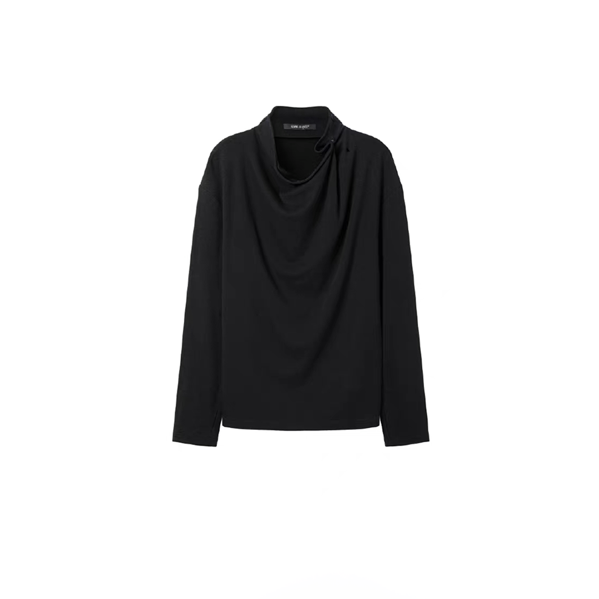 ALVNG AR ANTS Draped-Neck Long-Sleeve Tee, premium urban and streetwear designers apparel on PROJECTISR.com, ALVNG AR ANTS