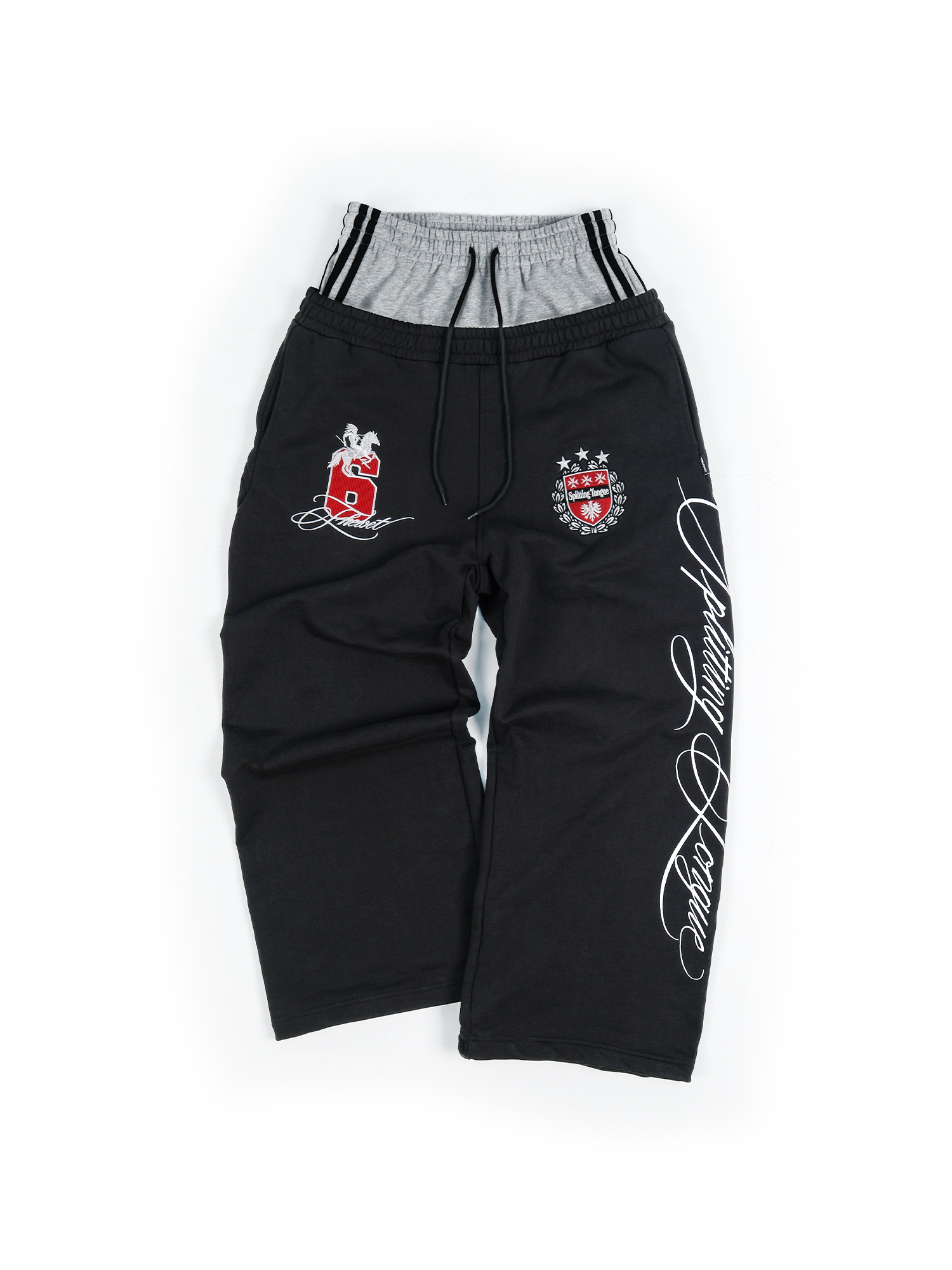 THEWET Double-Waist Crest Baggy Sweatpants