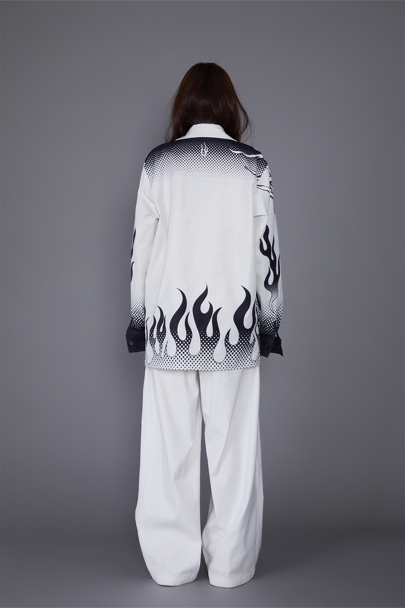 MASH UP ASIA Dragon Flame Graphic Oversized Blazer, premium urban and streetwear designers apparel on PROJECTISR.com, MASH UP ASIA