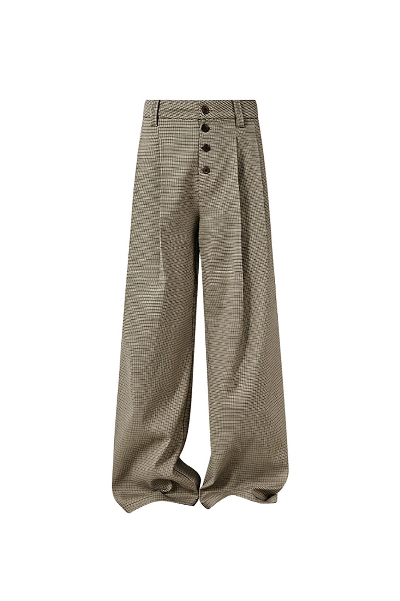 KREATE Mini Houndstooth Pleated Trousers, premium urban and streetwear designers apparel on PROJECTISR.com, KREATE