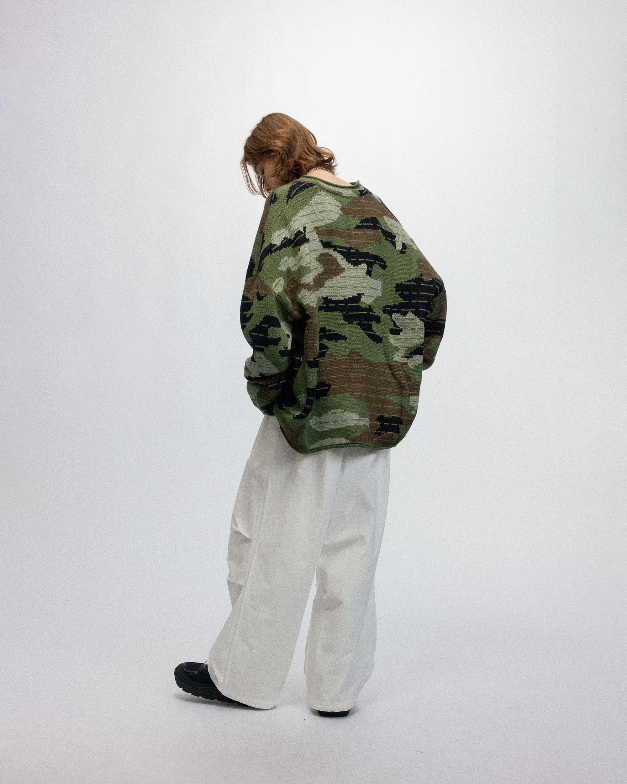 OVDY Modern Camo Stripe V-Neck Sweater, premium urban and streetwear designers apparel on PROJECTISR.com, OVDY