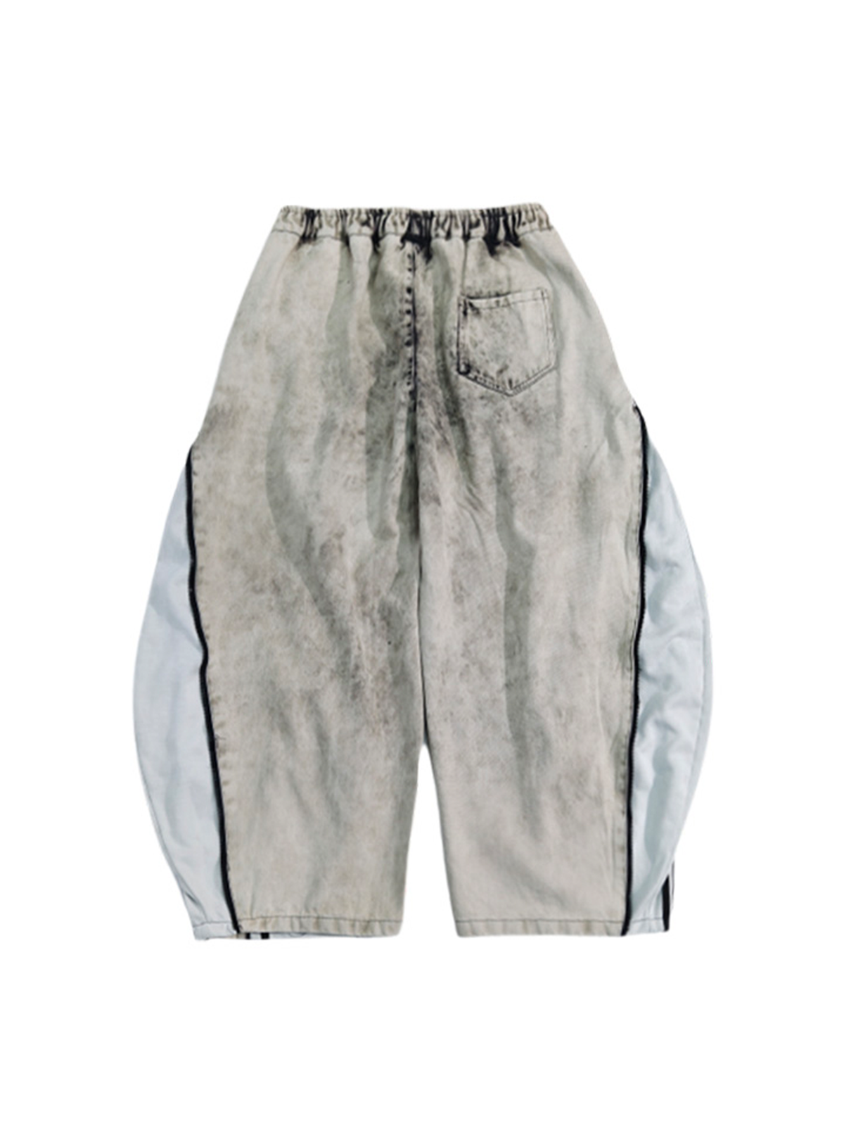 UUCSCC Washed Multi-Zipper Wide-Leg Jeans