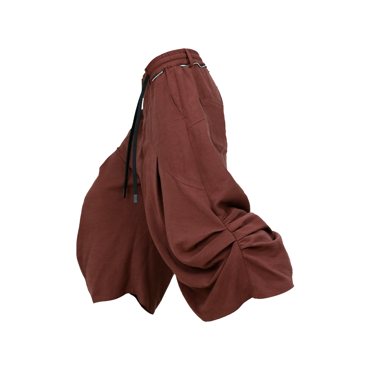 RELABEL Ruched Tencel-Acetate Oversized Shorts, premium urban and streetwear designers apparel on PROJECTISR.com, RELABEL