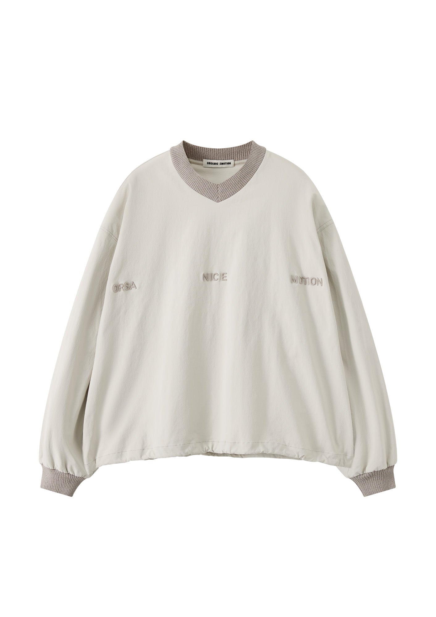 ORGANIC EMOTION Water-Repellent LOGO Embroidered Drawstring Sweatshirt, premium urban and streetwear designers apparel on PROJECTISR.com, ORGANIC EMOTION
