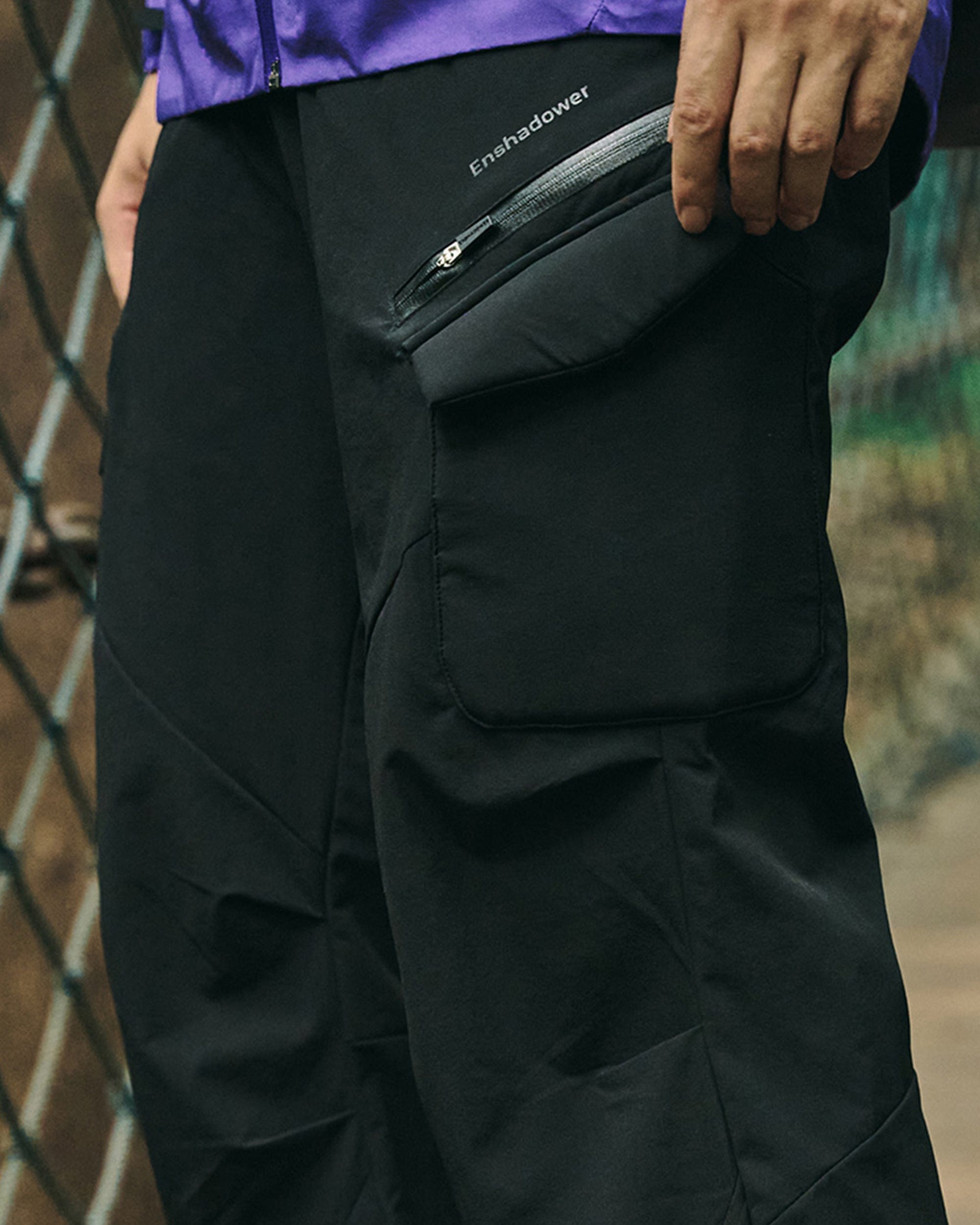 ENSHADOWER Waterproof Pleated Foam Pocket Hiking Pants, premium urban and streetwear designers apparel on PROJECTISR.com, ENSHADOWER