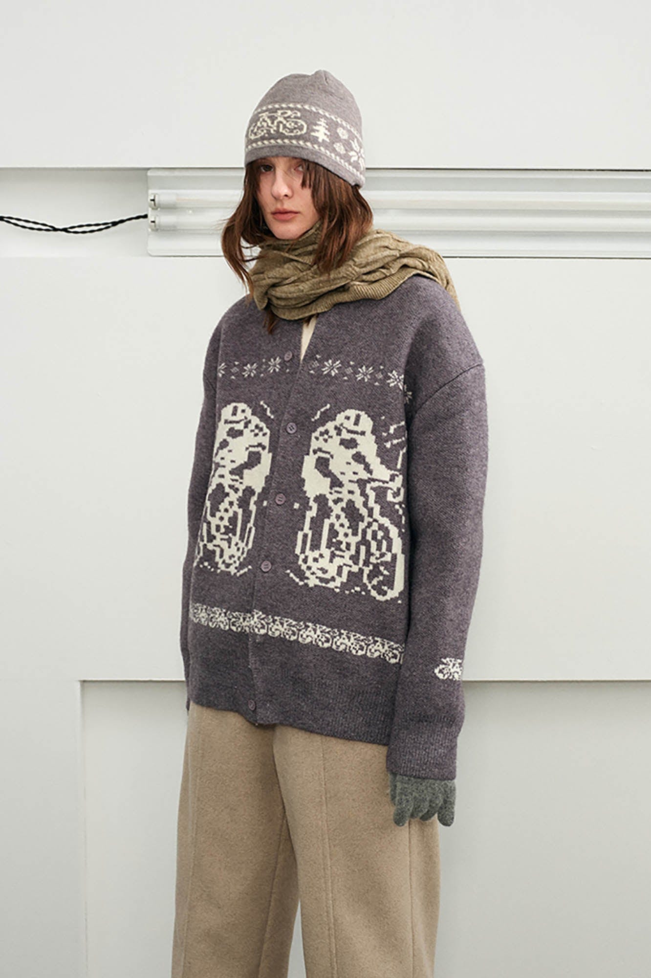 KREATE Fair Isle Button-Up Cardigan, premium urban and streetwear designers apparel on PROJECTISR.com, KREATE