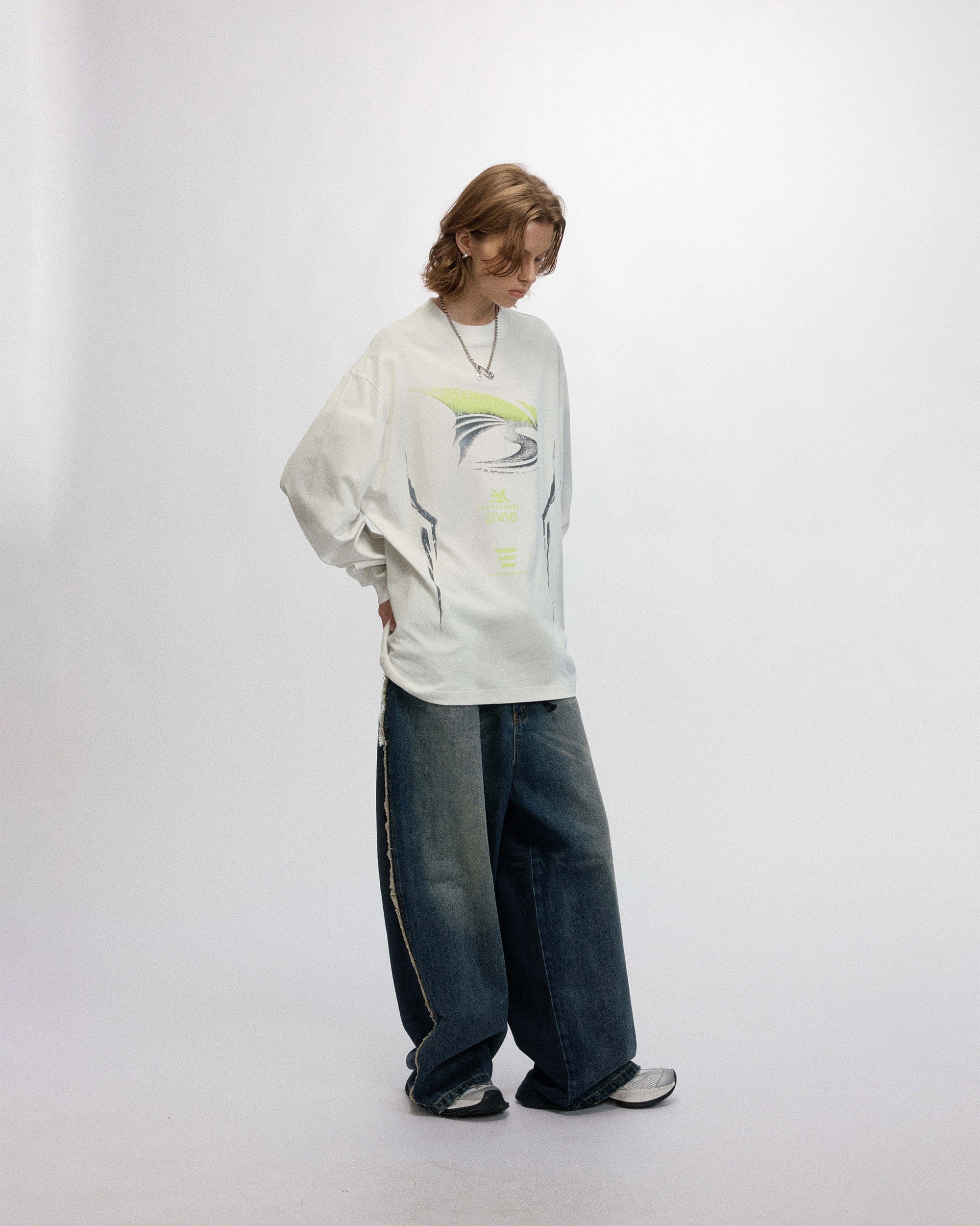OVDY Faded Racing Graphics Long-Sleeve Tee, premium urban and streetwear designers apparel on PROJECTISR.com, OVDY