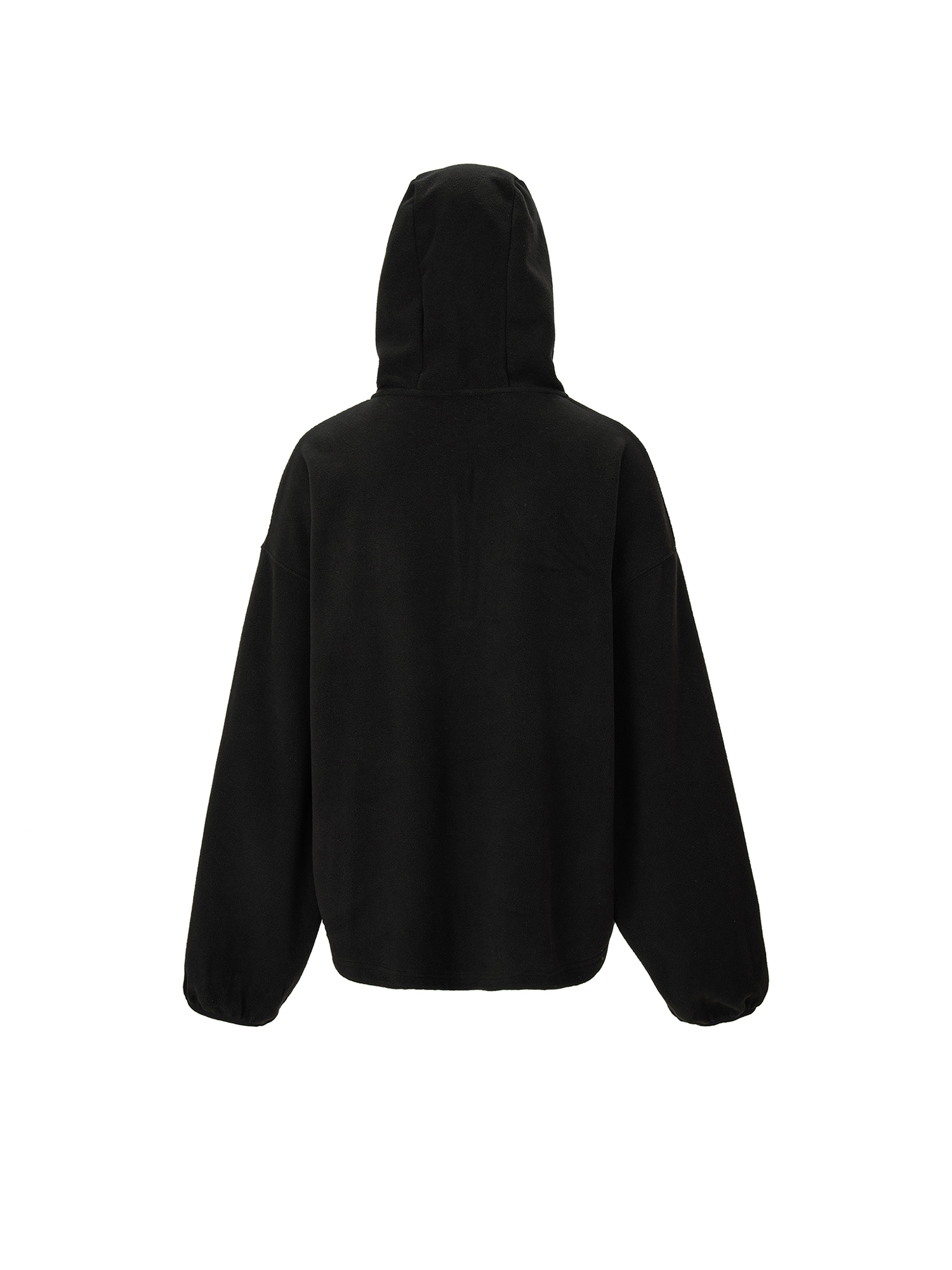 F2CE Embroidered LOGO Patch Half-Zip Fleece Hoodie