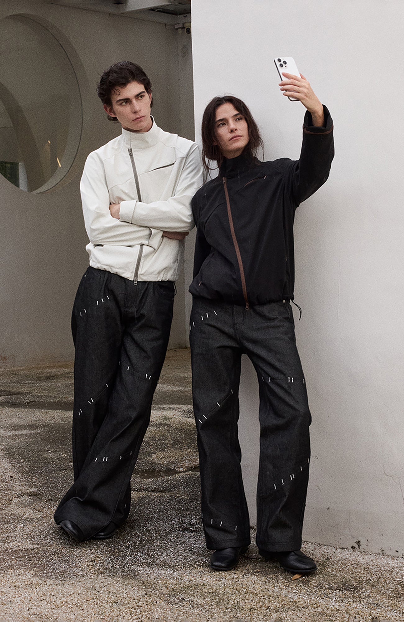 KREATE Asymmetric Zip-Up Utility Jacket