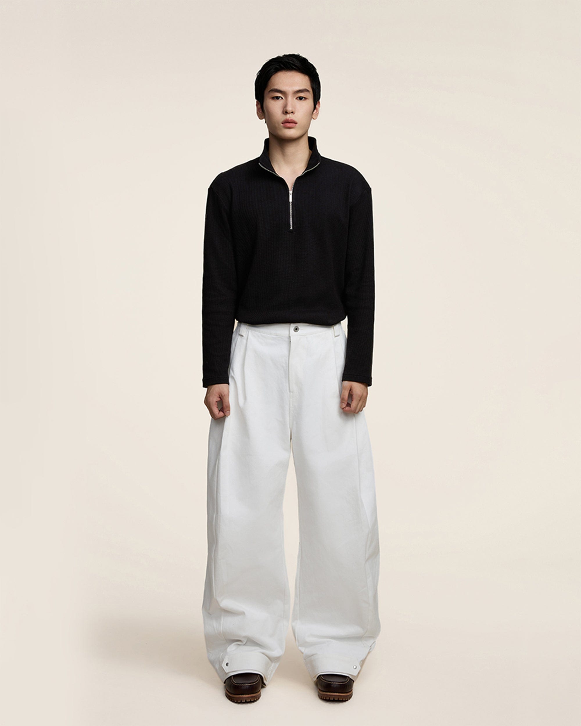 OPICLOTH Crinkled Wide-Leg Pants, premium urban and streetwear designers apparel on PROJECTISR.com, OPICLOTH