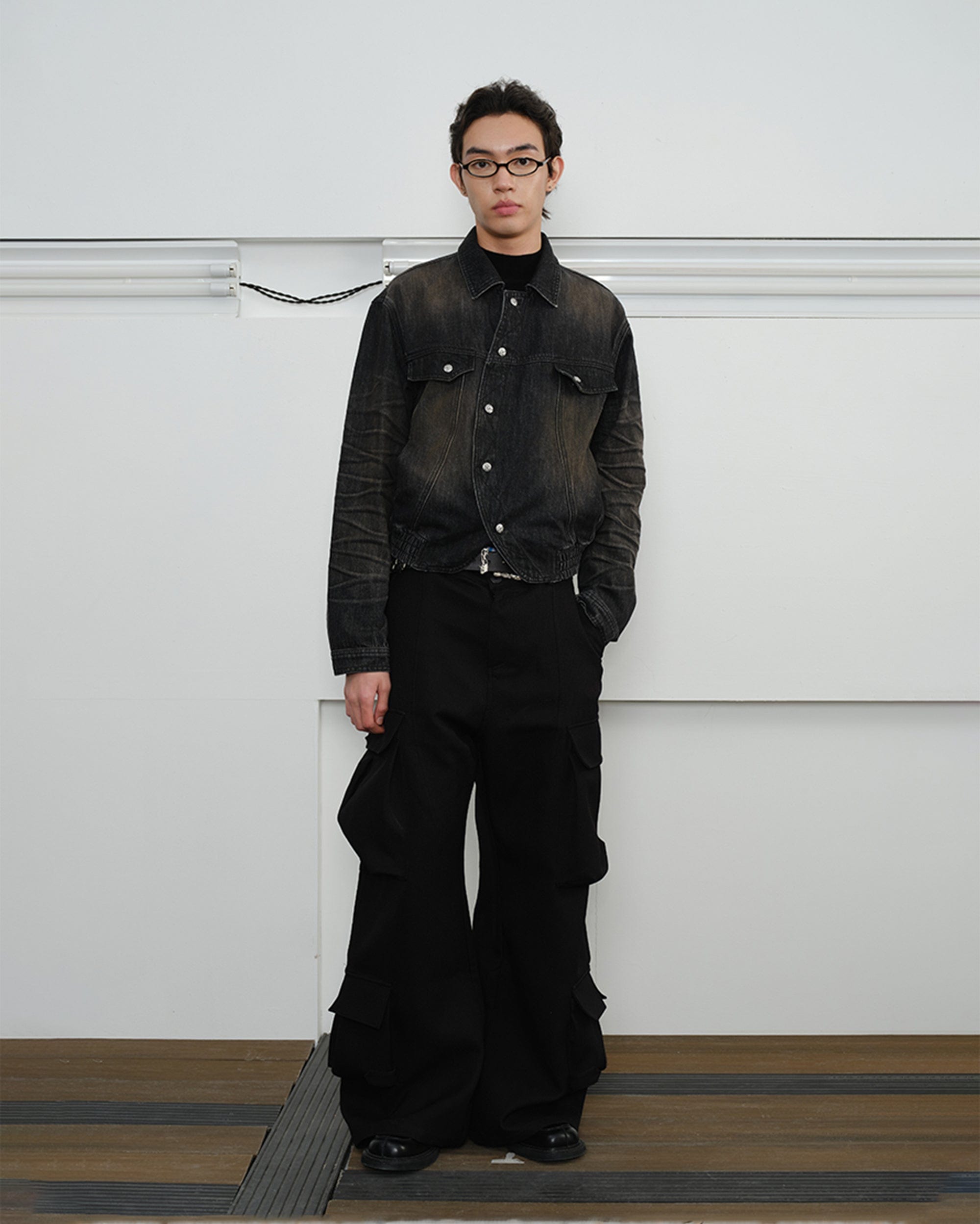 KREATE Multi-Pocket Wide-Leg Cargo Trousers, premium urban and streetwear designers apparel on PROJECTISR.com, KREATE