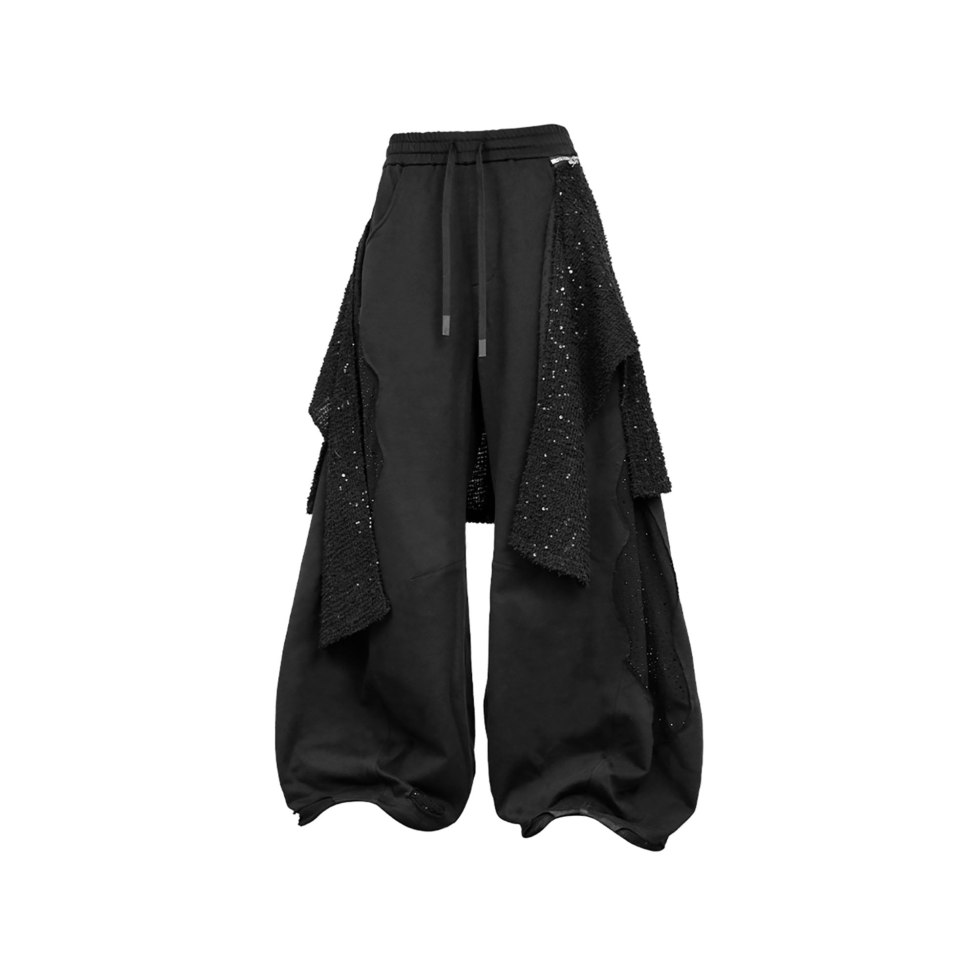 RELABEL Detachable Diamond Drape Oversized Sweatpants, premium urban and streetwear designers apparel on PROJECTISR.com, RELABEL