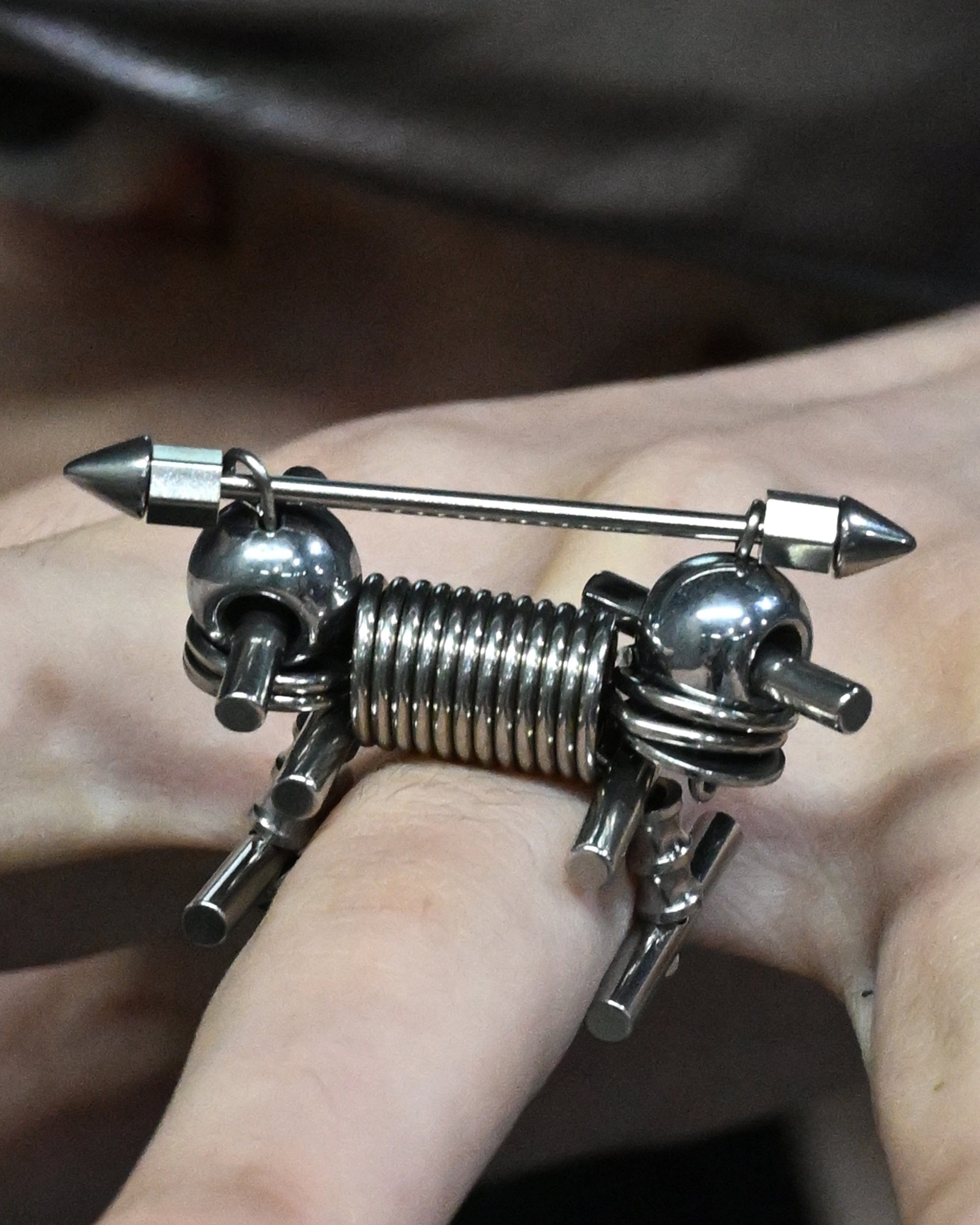 ILLUSORY Ex Machina Adjustable Rivet Ring, premium urban and streetwear designers apparel on PROJECTISR.com, ILLUSORY