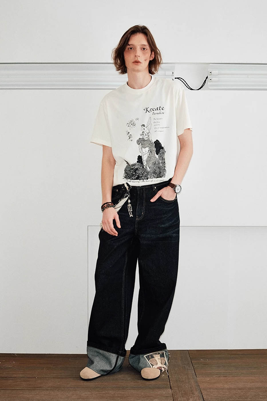 KREATE Patchwork Denim Pants, premium urban and streetwear designers apparel on PROJECTISR.com, KREATE