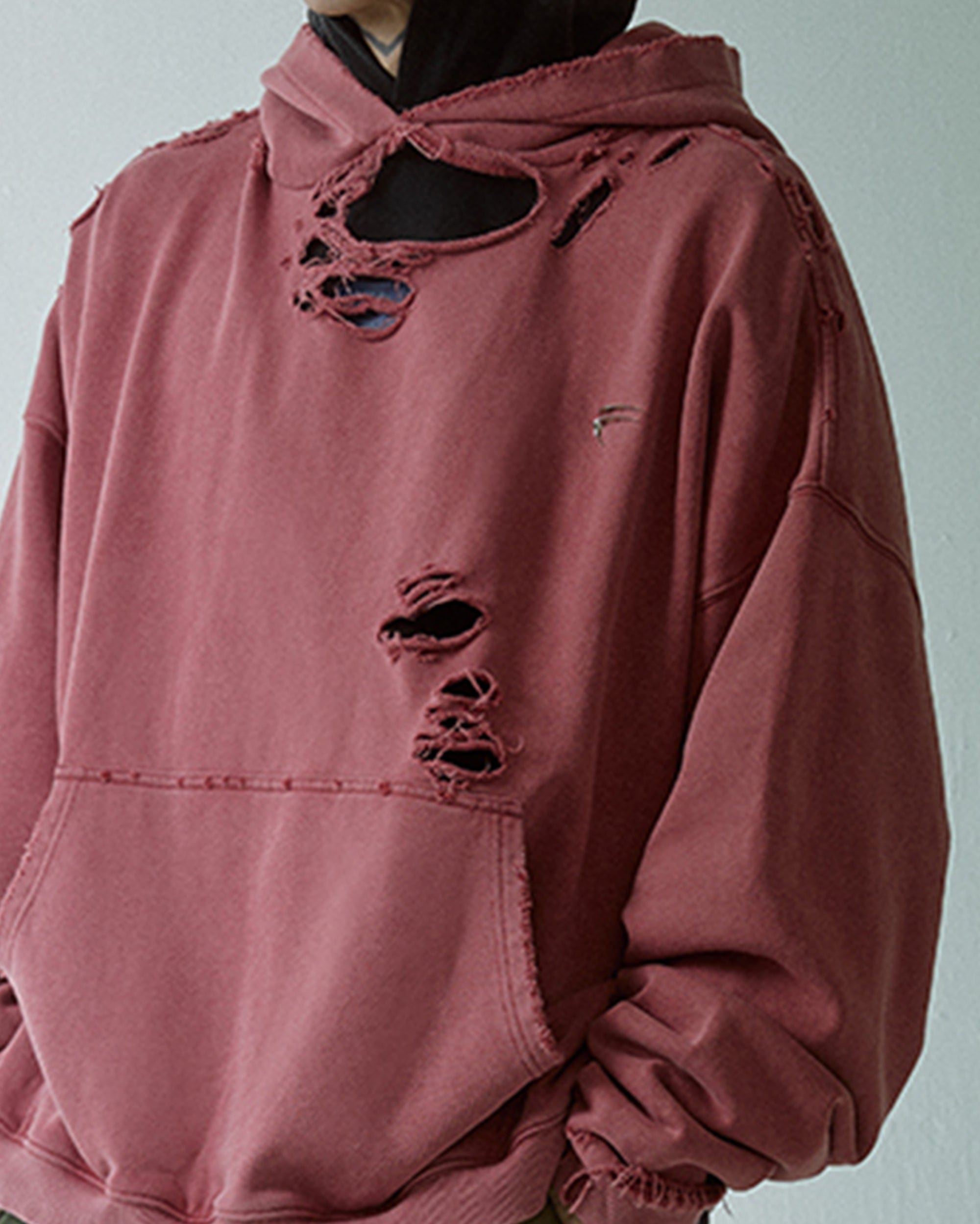 F2CE Essential Oversized Distressed Hoodie, premium urban and streetwear designers apparel on PROJECTISR.com, F2CE