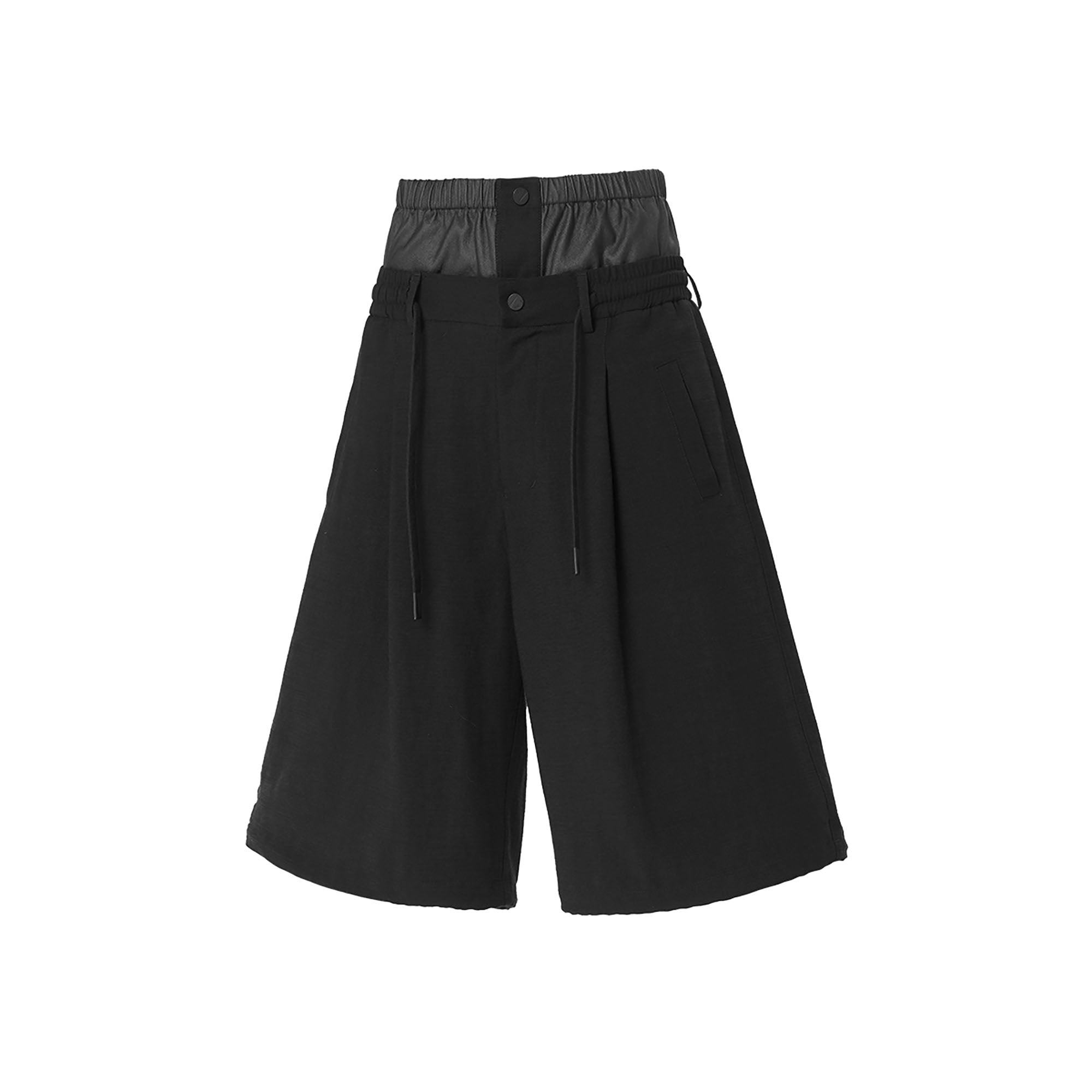 RELABEL Double-Waist Tencel-Acetate Shorts