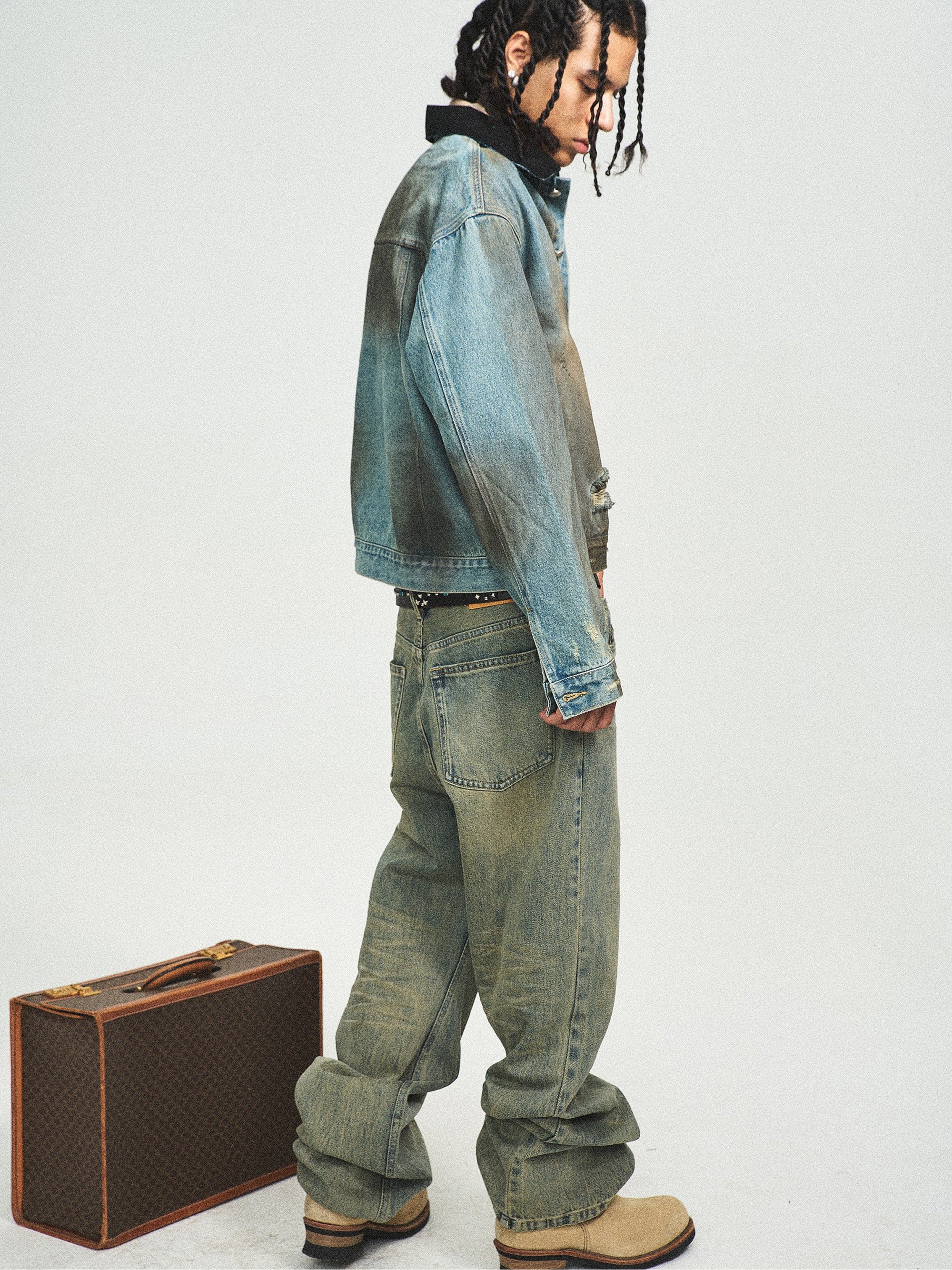 STEEPC The Classic Washed Flared Jeans, premium urban and streetwear designers apparel on PROJECTISR.com, STEEPC