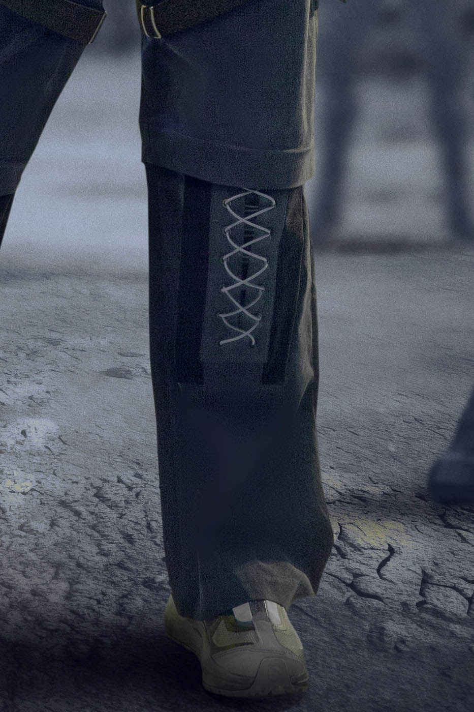 XIPHEVIL Detachable Lace-Up Multi-Pocket Bondage Pants, premium urban and streetwear designers apparel on PROJECTISR.com, XIPHEVIL