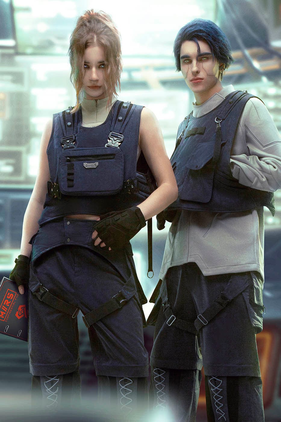 XIPHEVIL Detachable Lace-Up Multi-Pocket Bondage Pants, premium urban and streetwear designers apparel on PROJECTISR.com, XIPHEVIL