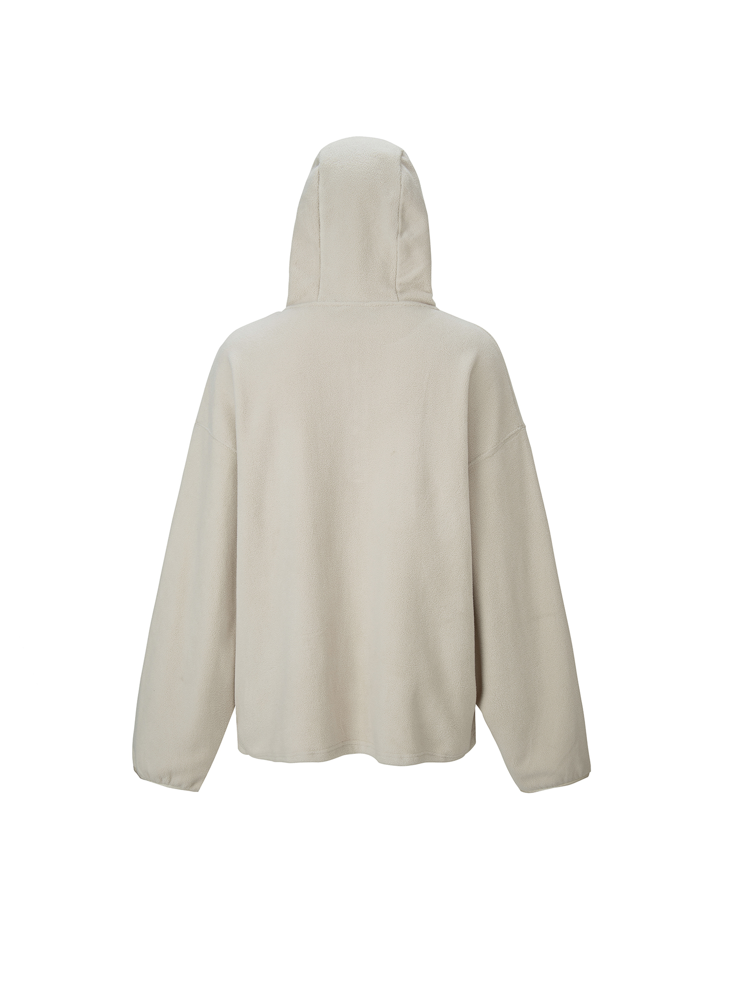 F2CE Embroidered LOGO Patch Half-Zip Fleece Hoodie