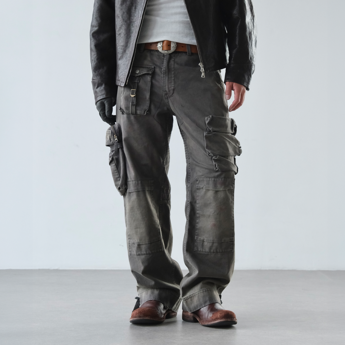 NEIGBORL Washed Cargo Pocket Pants
