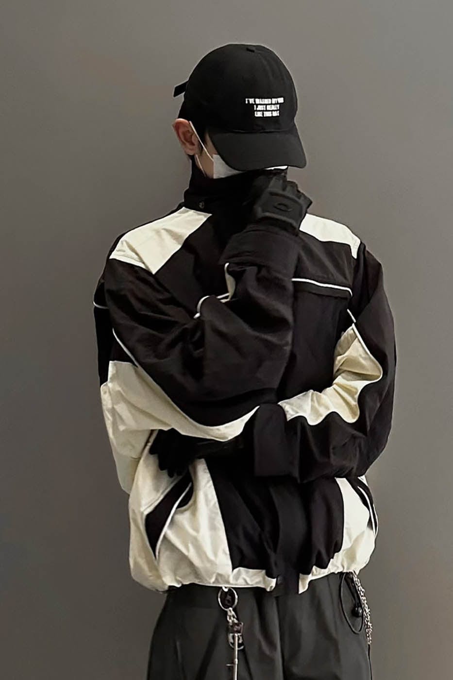 F2CE Deconstructed Detachable-Hood Color-Block Windbreaker, premium urban and streetwear designers apparel on PROJECTISR.com, F2CE