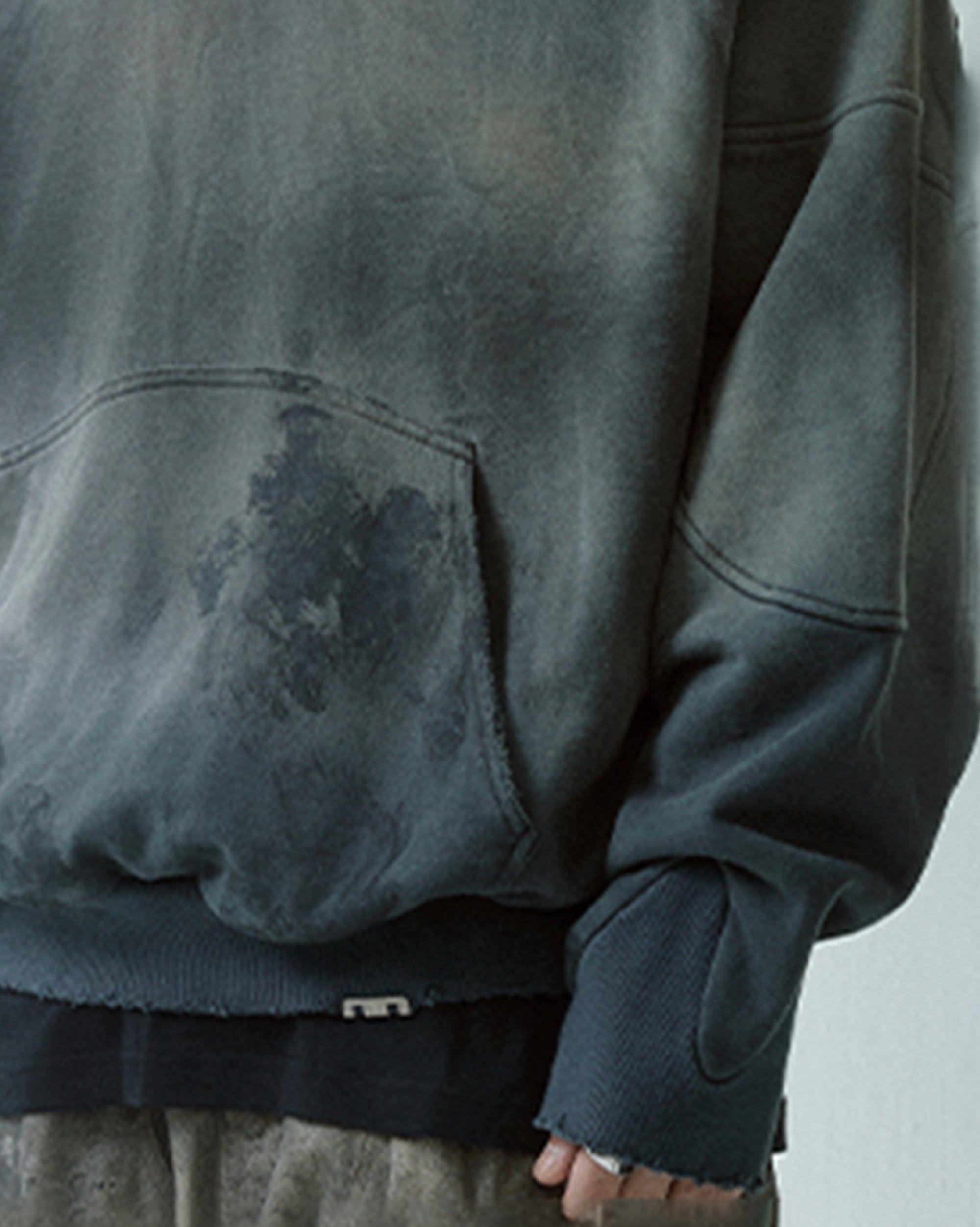 F2CE Distressed Spliced Hoodie, premium urban and streetwear designers apparel on PROJECTISR.com, F2CE
