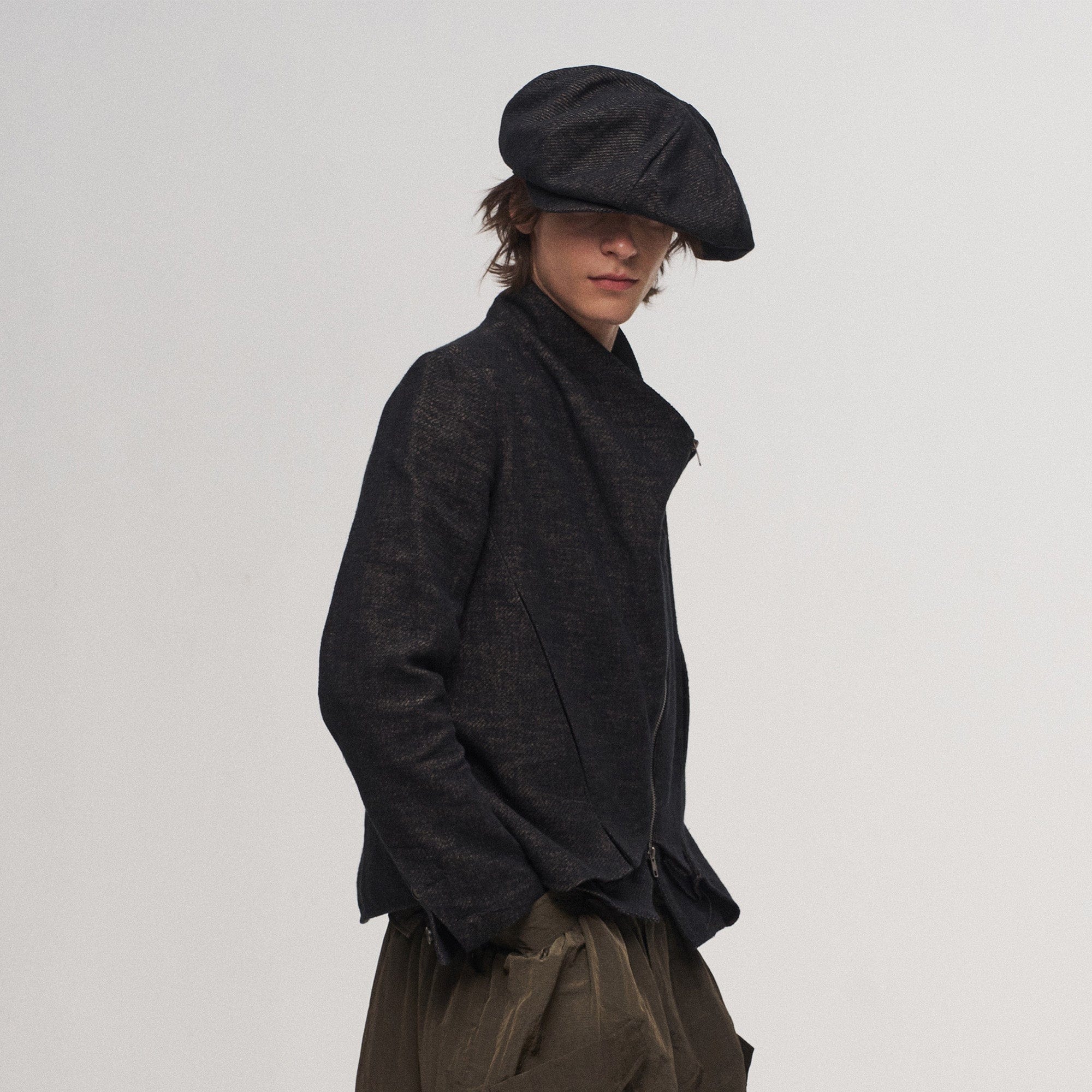 ILNya Nieternite Nifutur Double-Layer Weave Linen Jacket Black, premium urban and streetwear designers apparel on PROJECTISR.com, ILNya Nieternite Nifutur