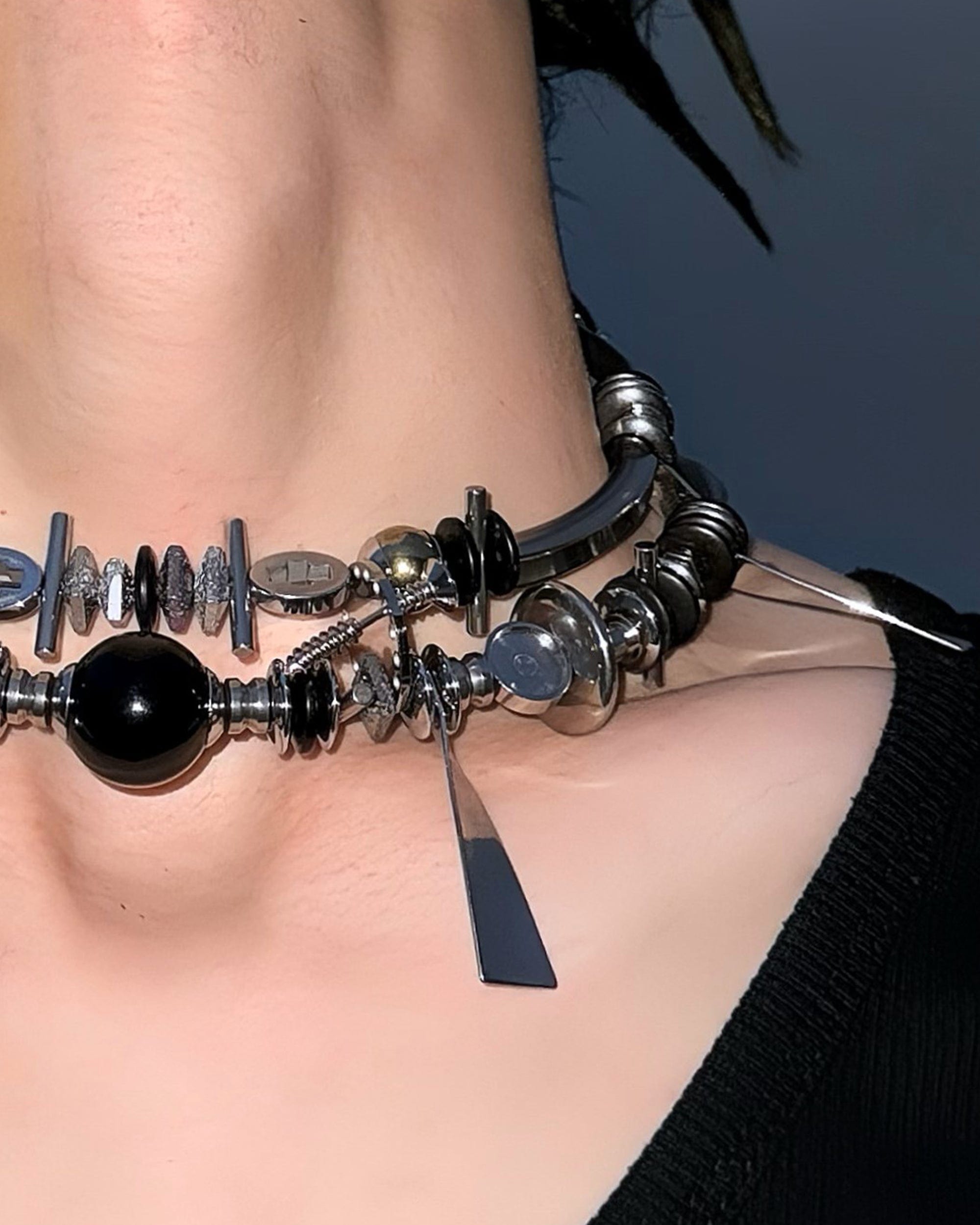 ILLUSORY The Inventor Layered Adjustable Mechanical Beaded Chain, premium urban and streetwear designers apparel on PROJECTISR.com, ILLUSORY