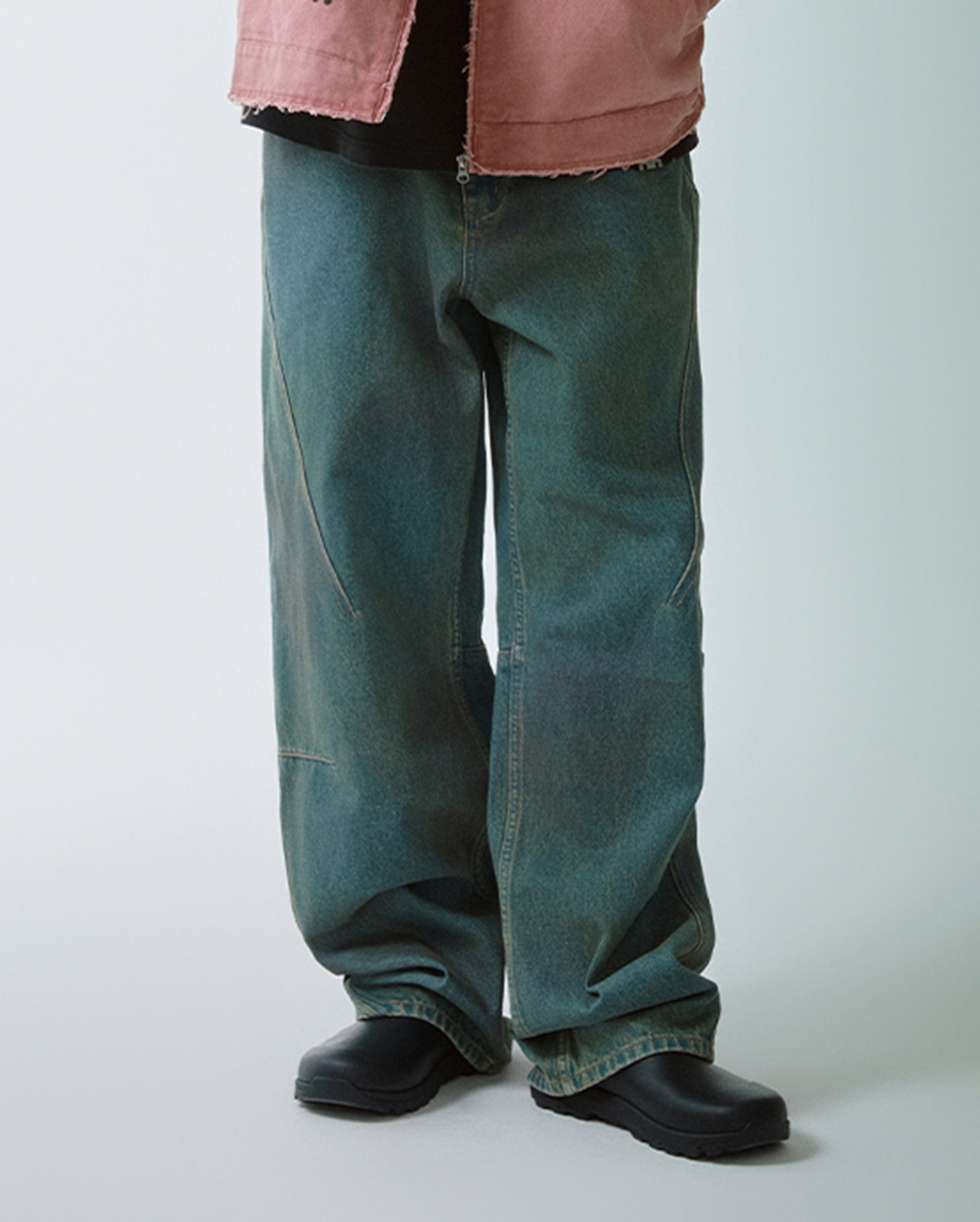 F2CE Deconstructed Washed Pants, premium urban and streetwear designers apparel on PROJECTISR.com, F2CE