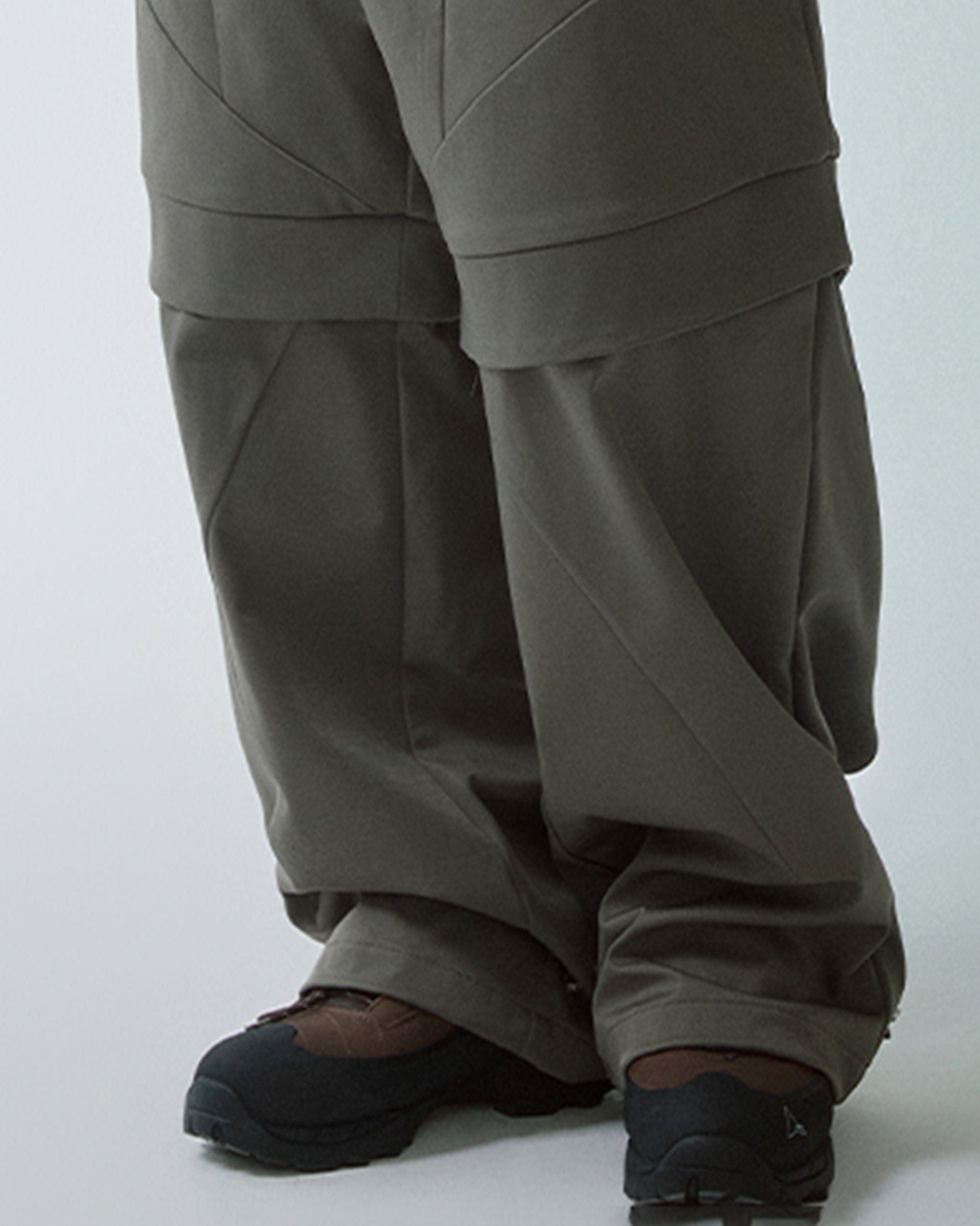 F2CE Modern Deconstructed Double-Knee Rivet Pants, premium urban and streetwear designers apparel on PROJECTISR.com, F2CE