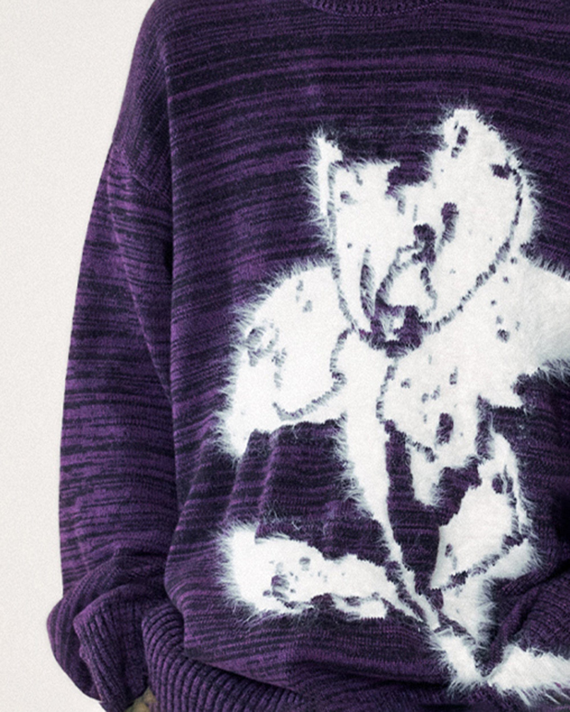 1997 POSTOFFICE Modern Knitted Lotus Sweatshirt, premium urban and streetwear designers apparel on PROJECTISR.com, 1997 POSTOFFICE