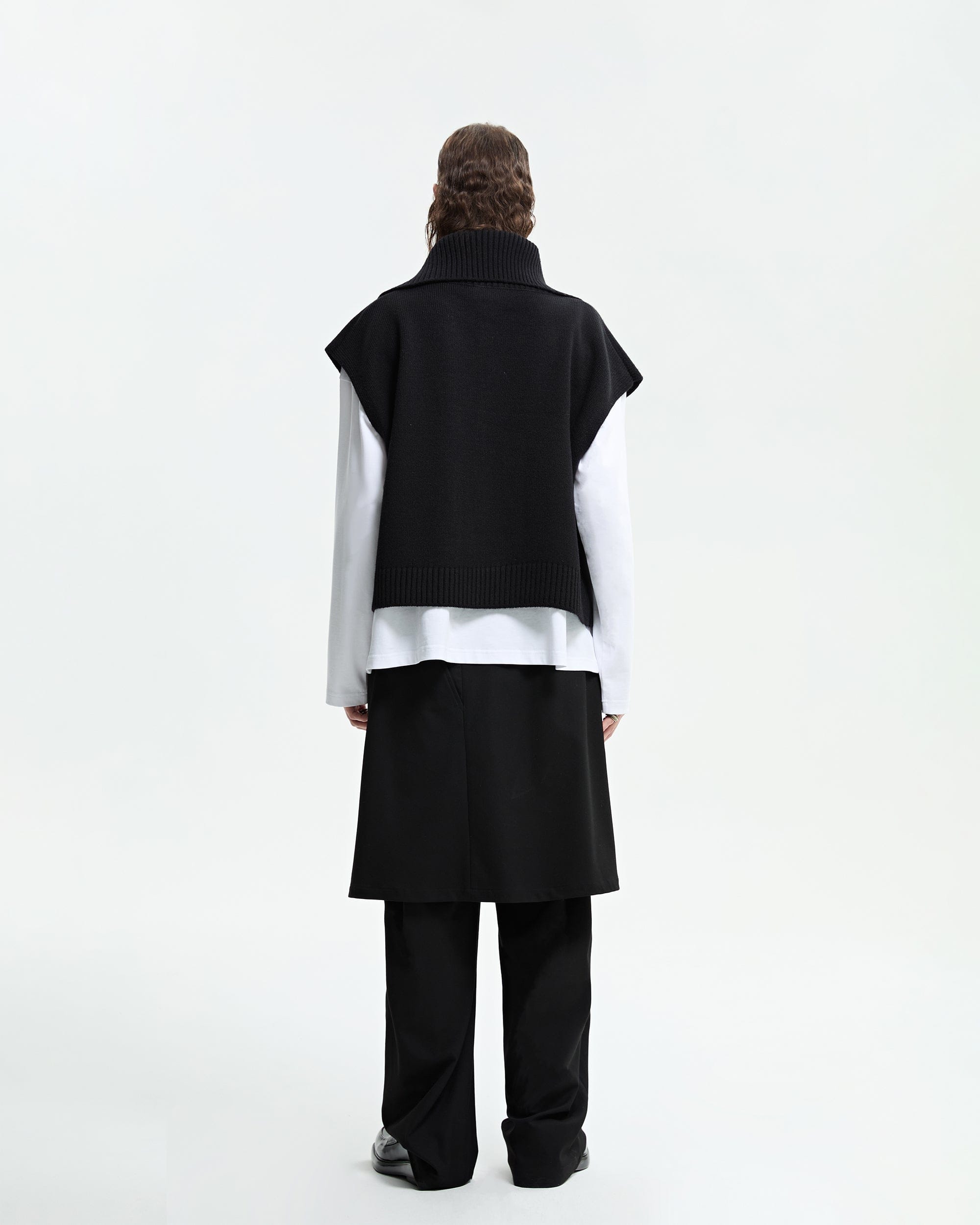 ORGANIC EMOTION Classic Knitted High Collar Button Vest, premium urban and streetwear designers apparel on PROJECTISR.com, ORGANIC EMOTION