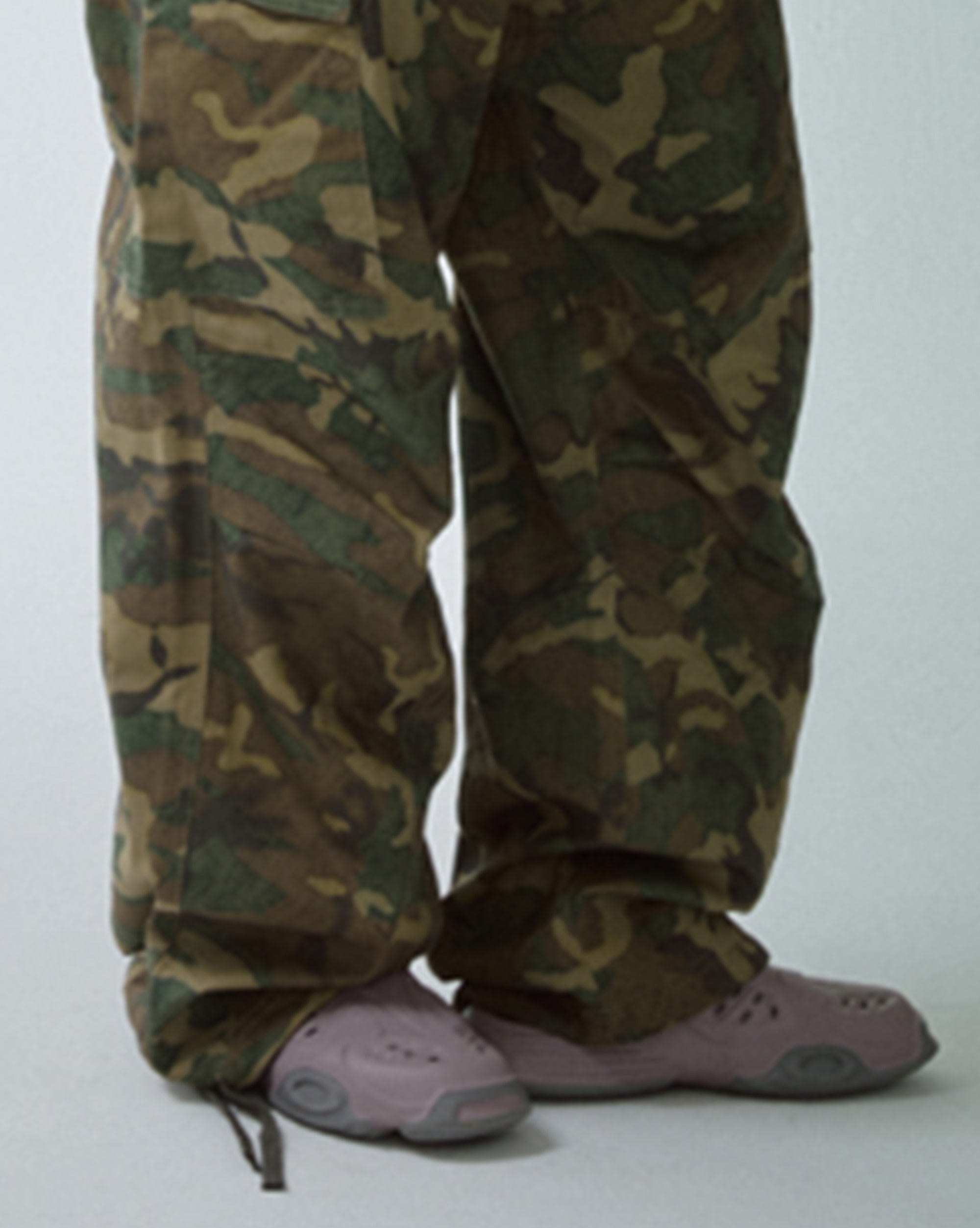 F2CE Wide-Leg Draw-String Camo Cargo Pants, premium urban and streetwear designers apparel on PROJECTISR.com, F2CE