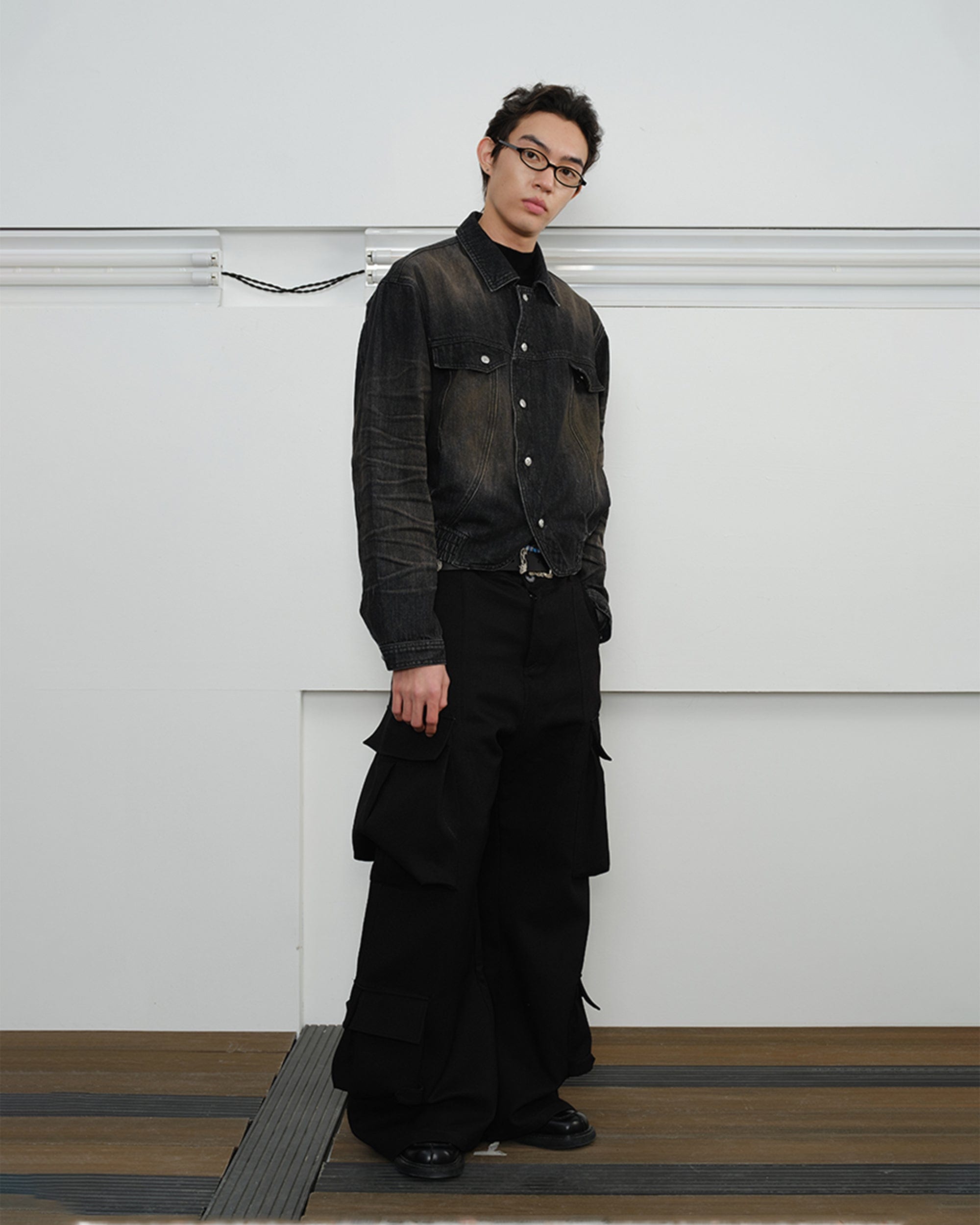 KREATE Multi-Pocket Wide-Leg Cargo Trousers, premium urban and streetwear designers apparel on PROJECTISR.com, KREATE