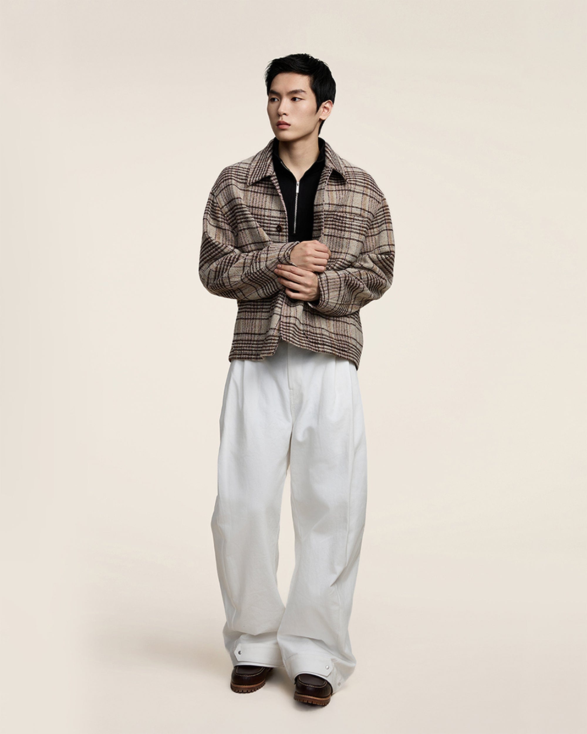 OPICLOTH Crinkled Wide-Leg Pants, premium urban and streetwear designers apparel on PROJECTISR.com, OPICLOTH