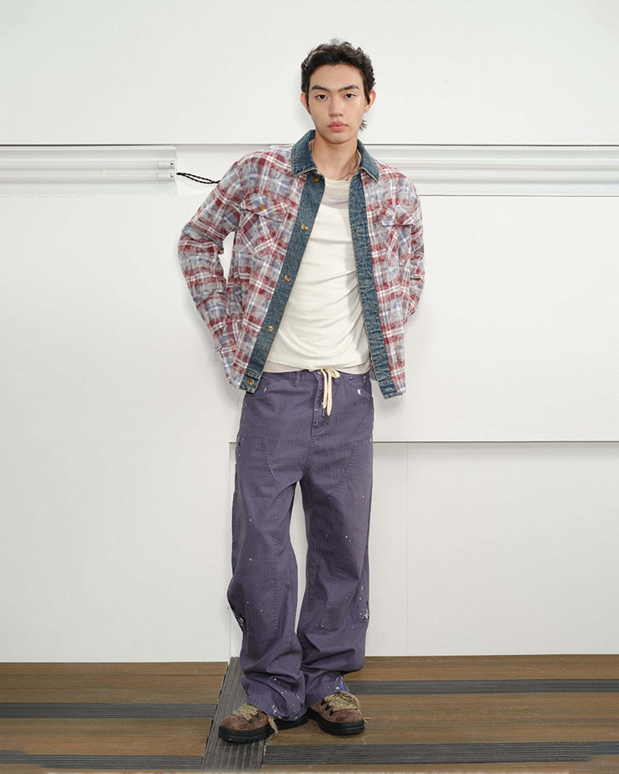 KREATE Denim Spliced Macarons Jacket